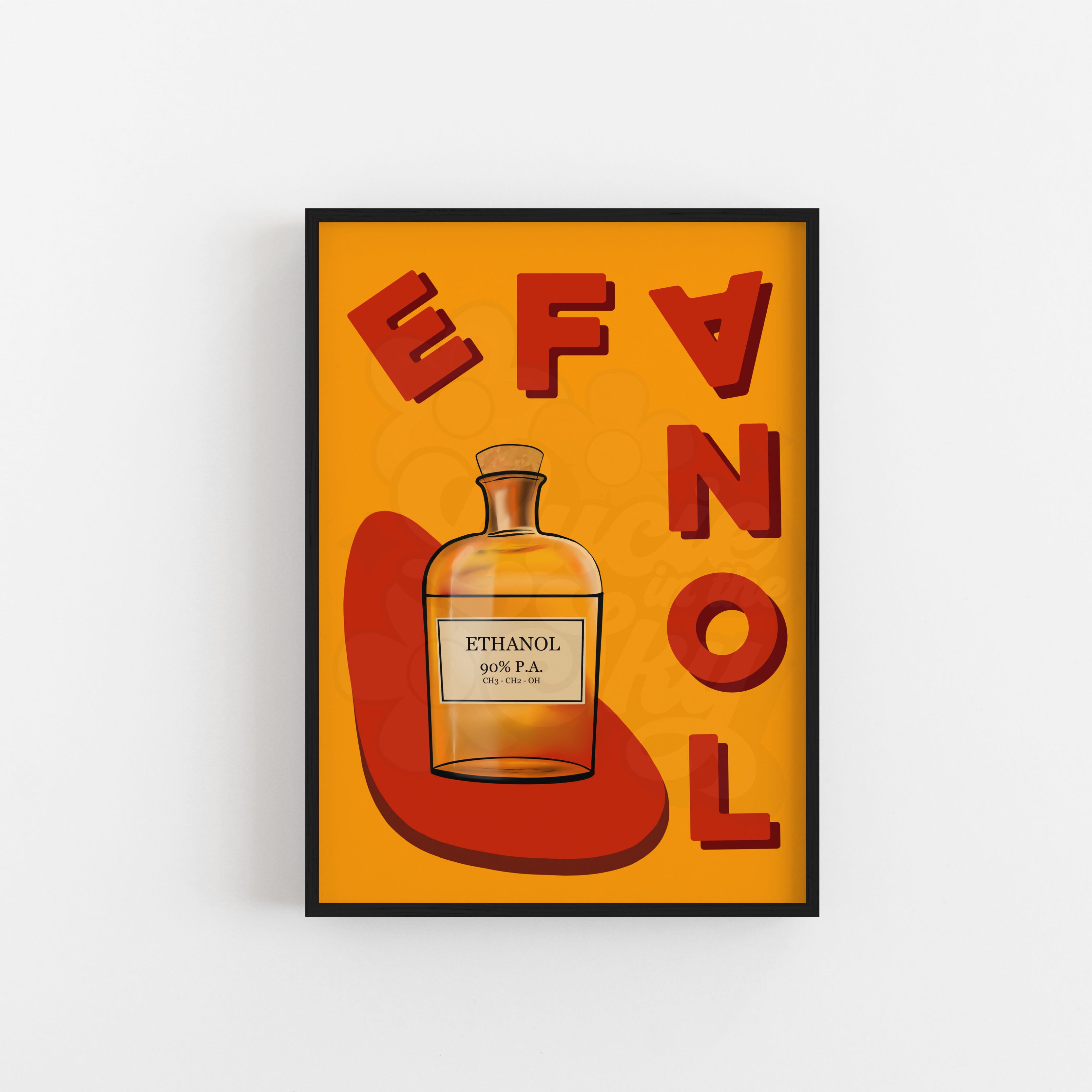 Ethanol Bottle Art Print