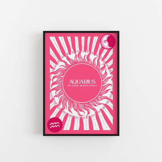 Aquarius Star Sign Art Print