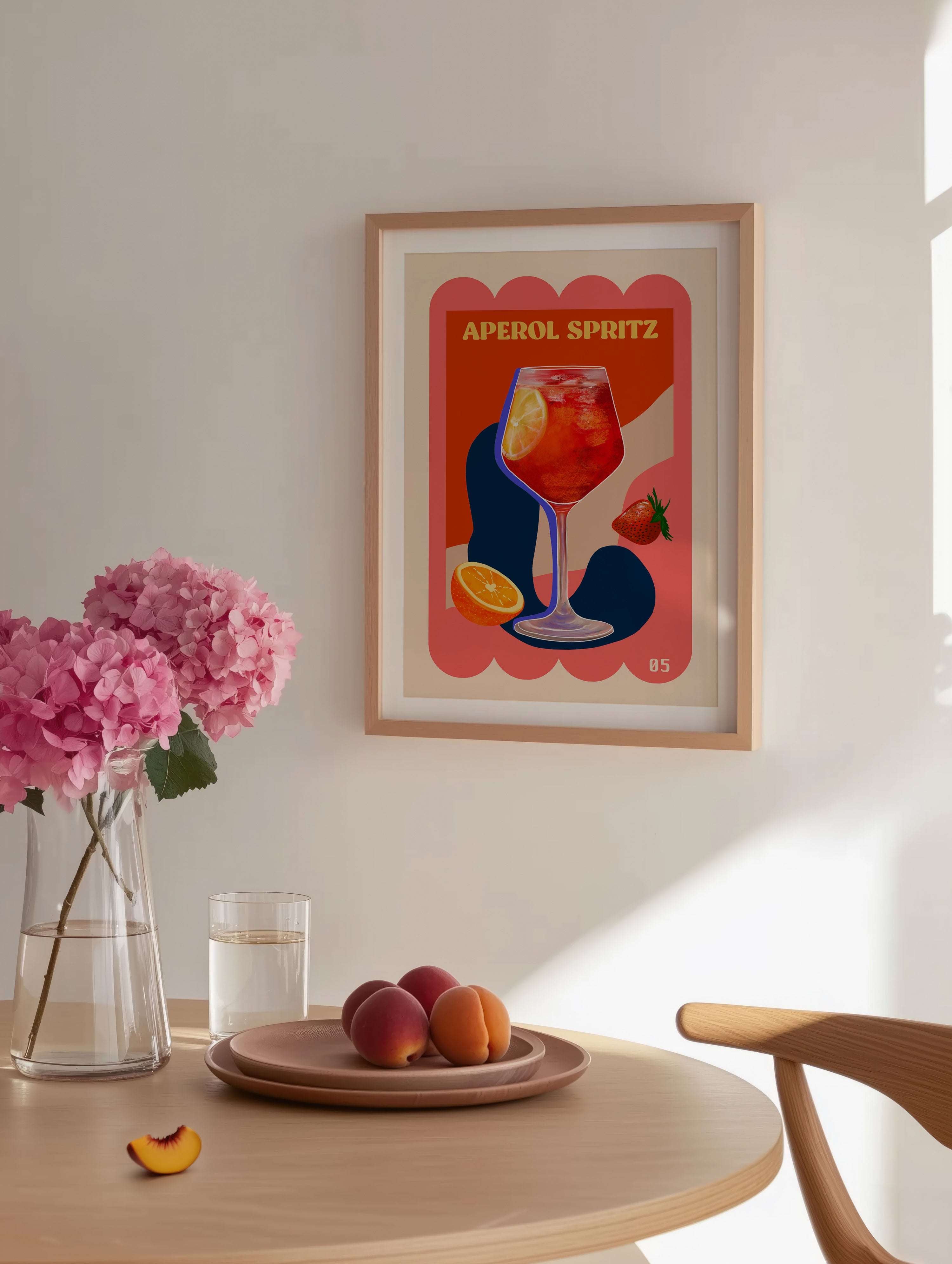 Aperol Spritz Cocktail Art Print – Lucie In The Sky