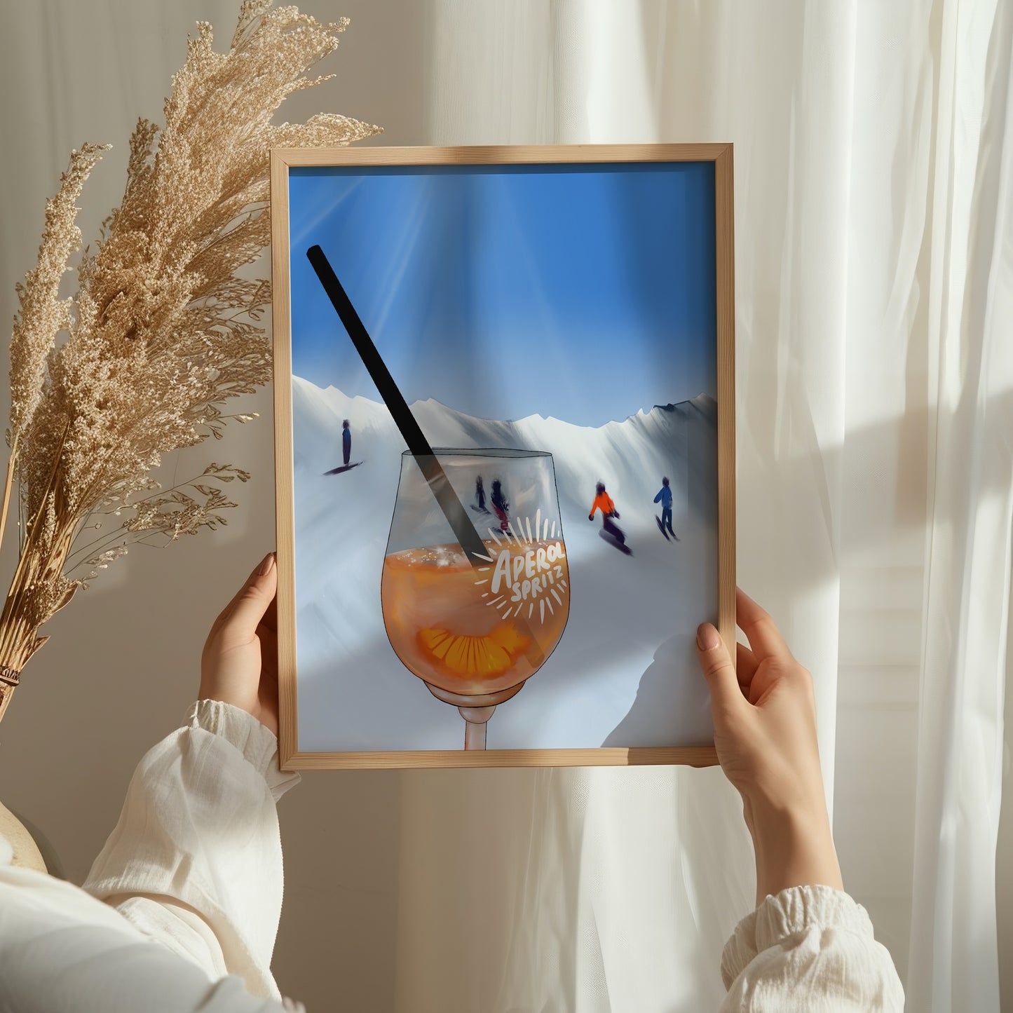 Aperol Spritz Cocktail Drink Art Print Après Ski Slopes Poster