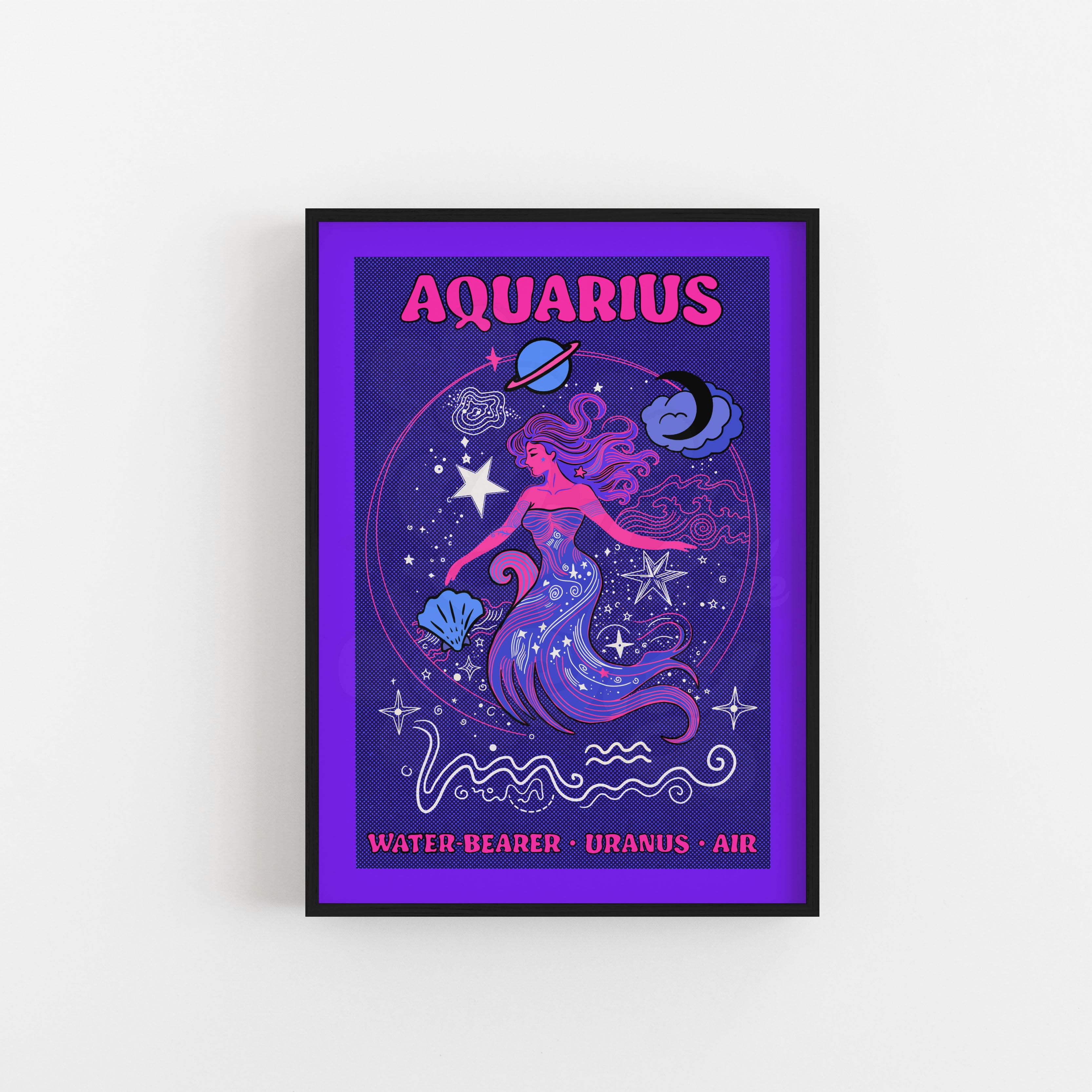 Aquarius Star Sign Art Print