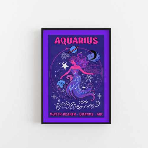 Aquarius Star Sign Art Print