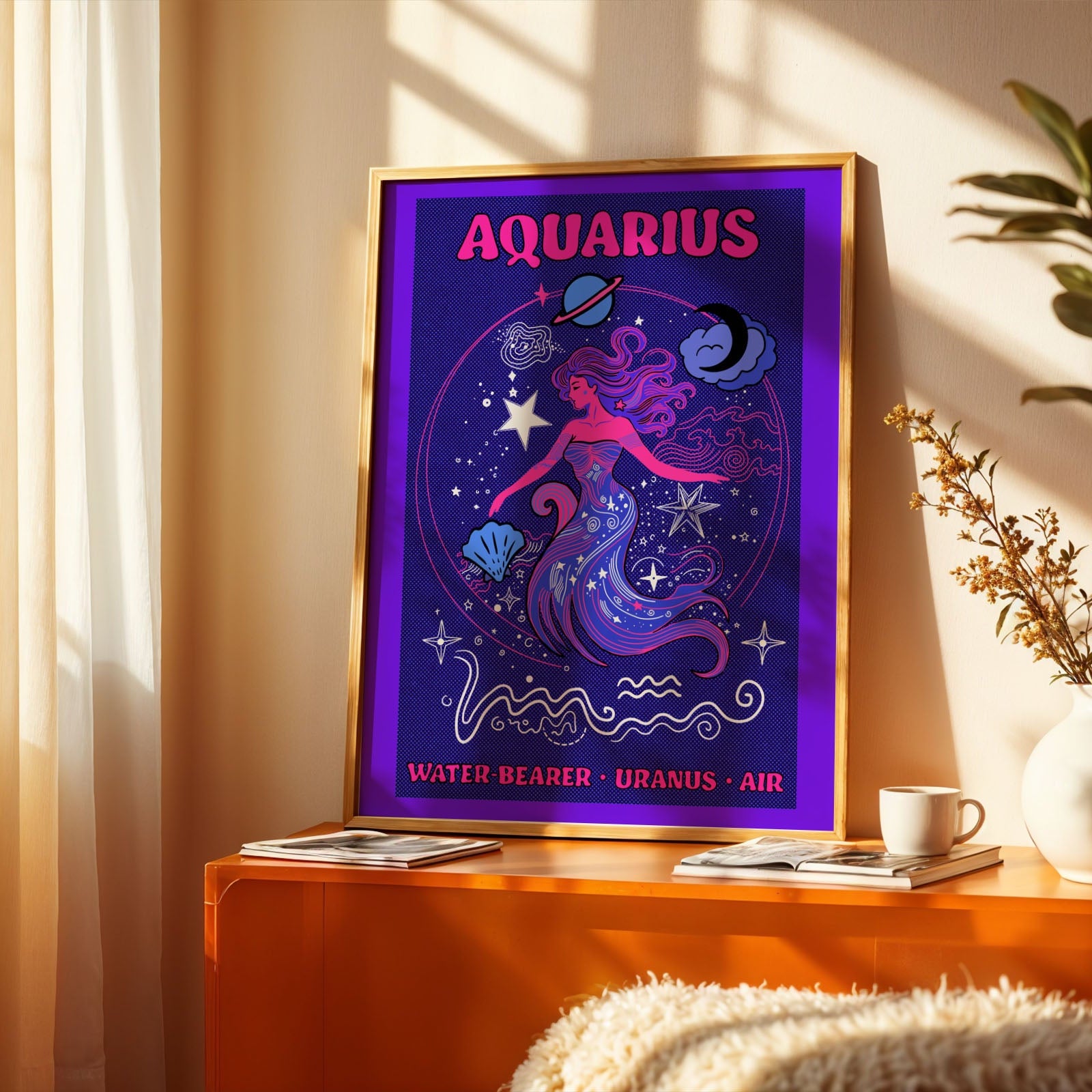 Aquarius Star Sign Art Print
