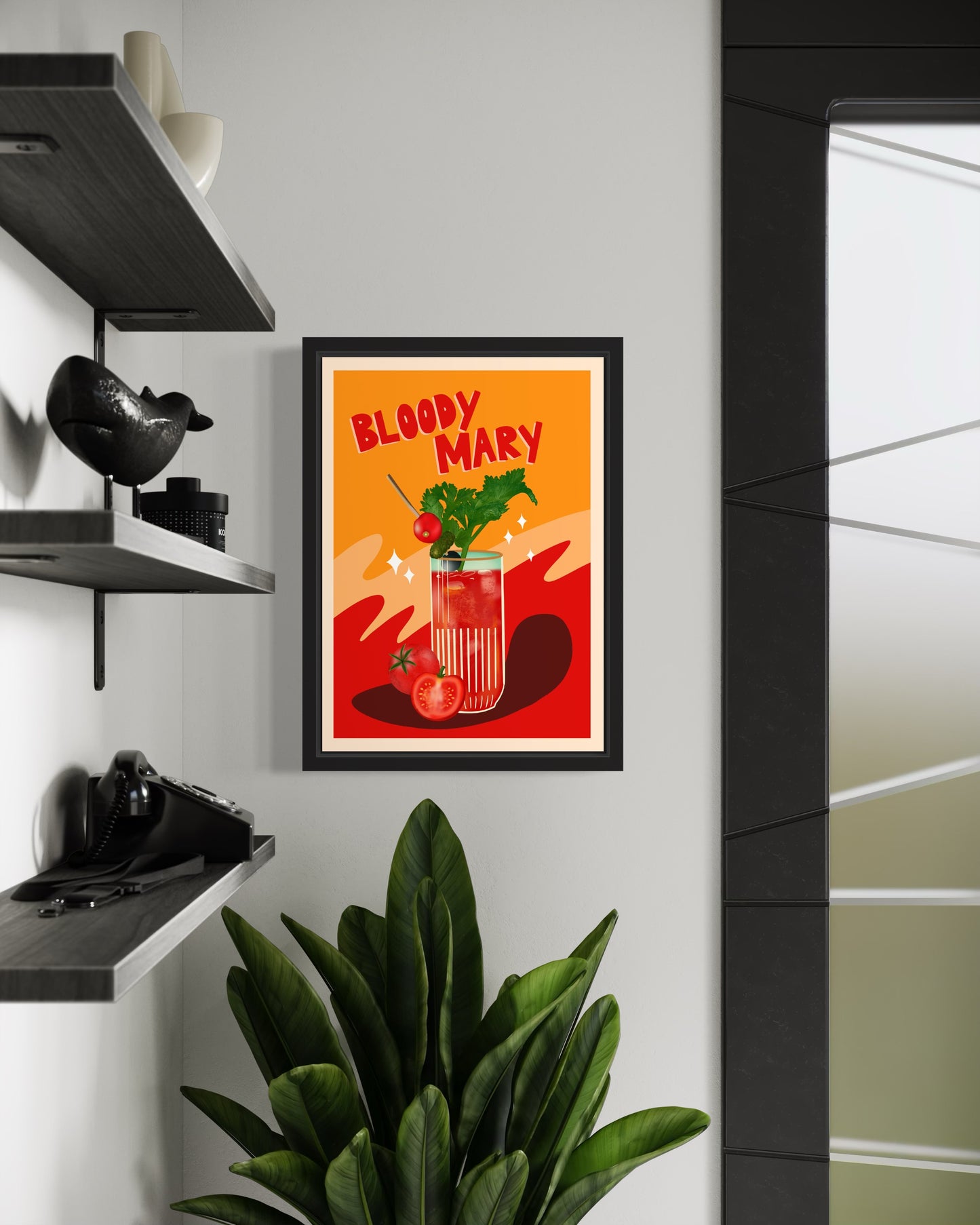 Bloody Mary Cocktail Art Print For Kitchen Bar Decor