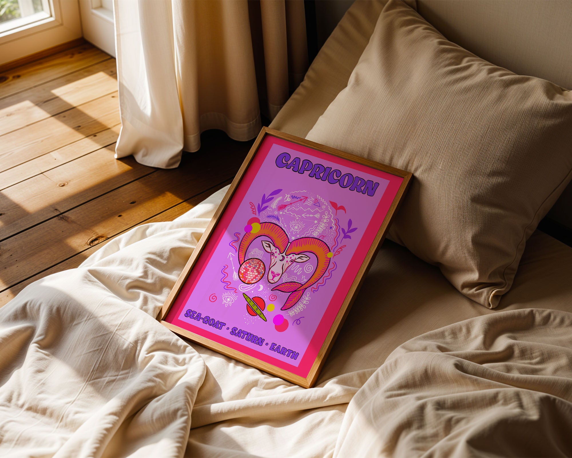 Capricorn Star Sign Art Print