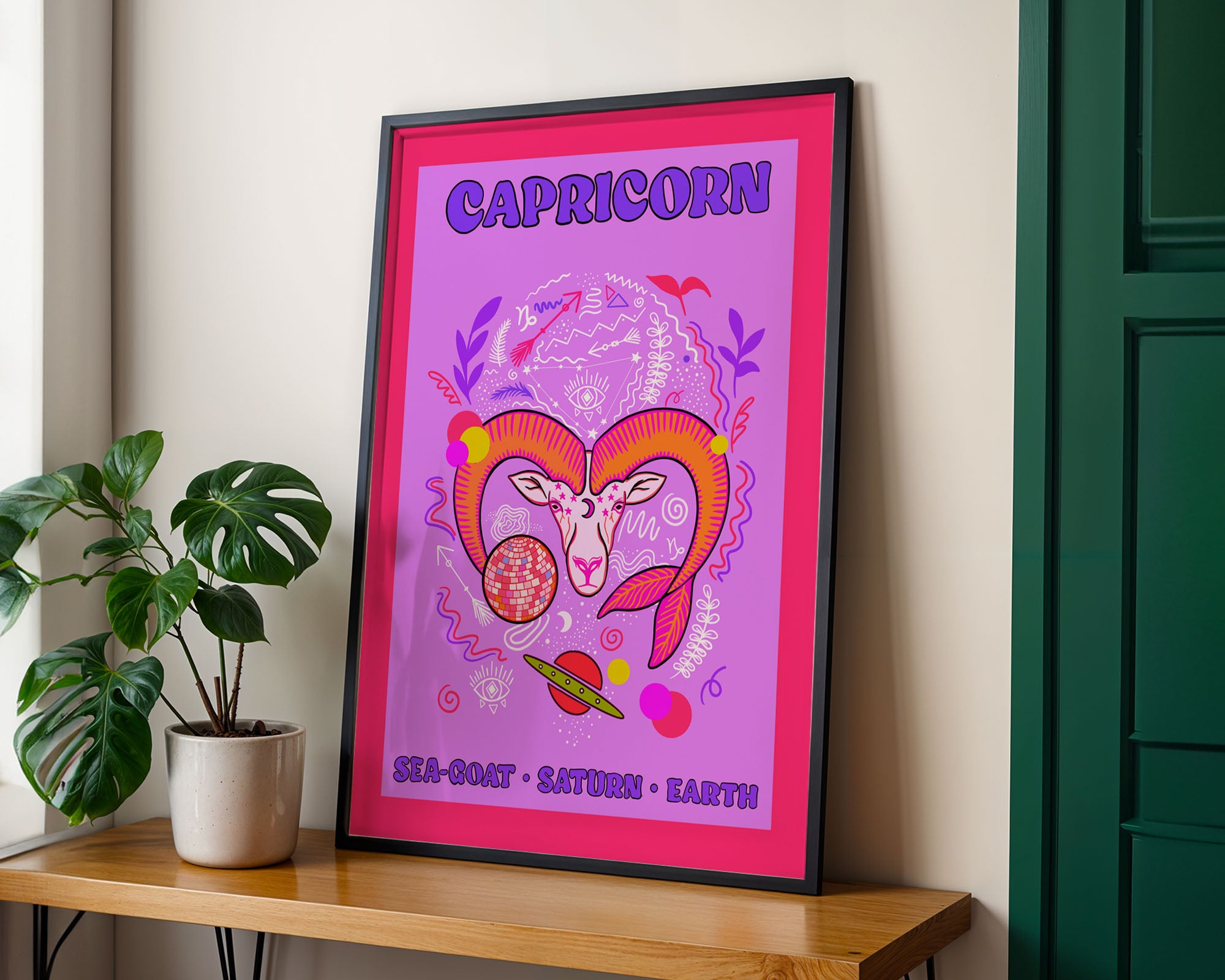 Capricorn Star Sign Art Print