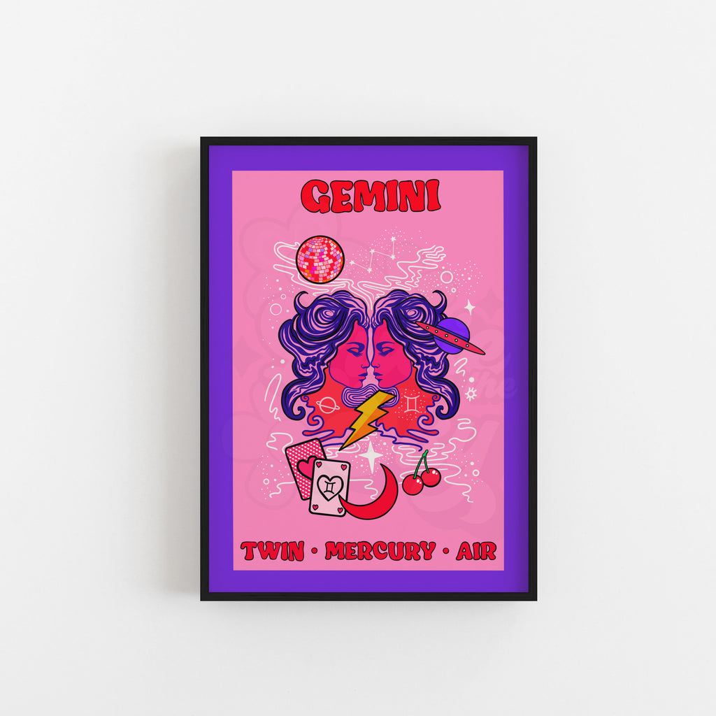 Gemini Star Sign Art Print