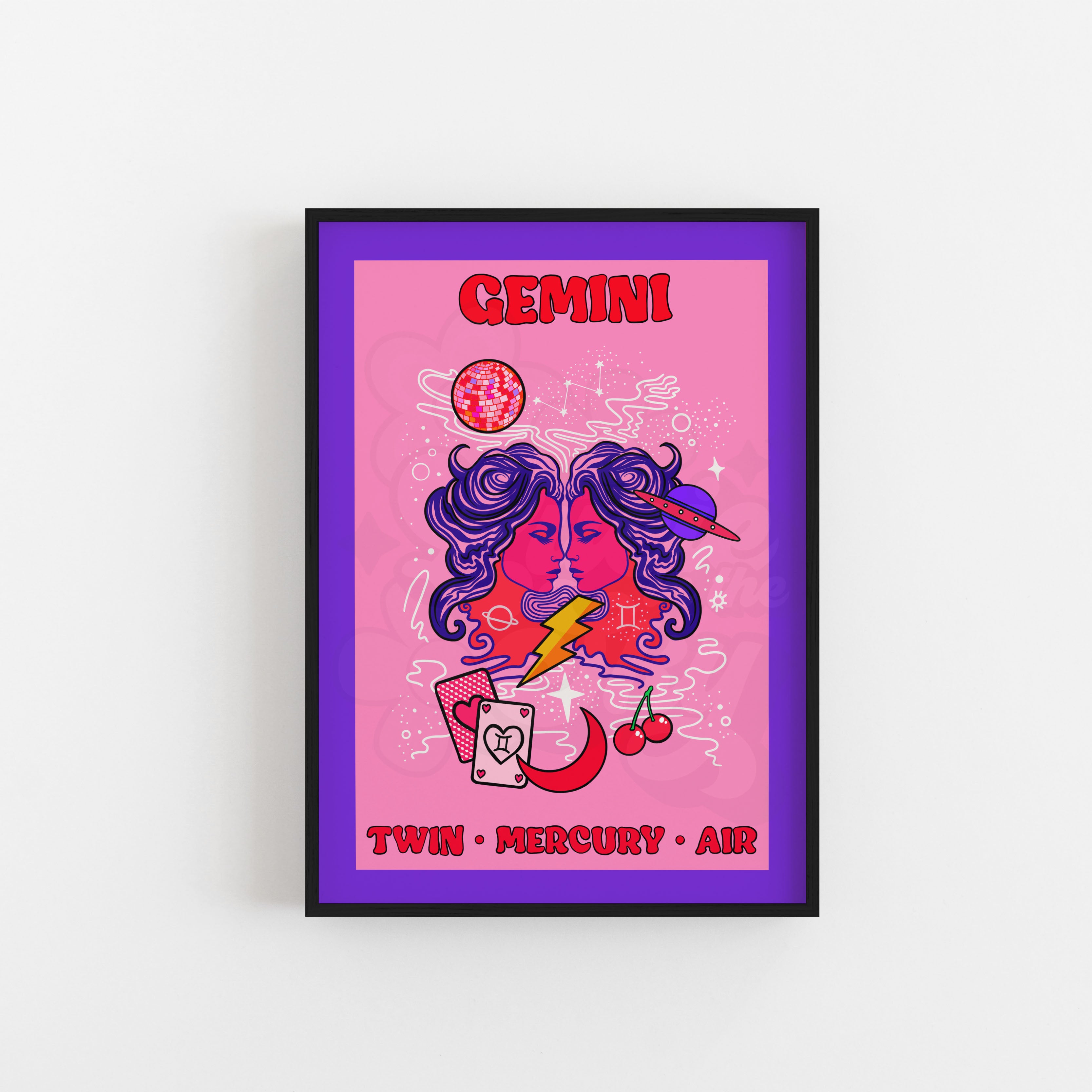 Gemini Star Sign Art Print