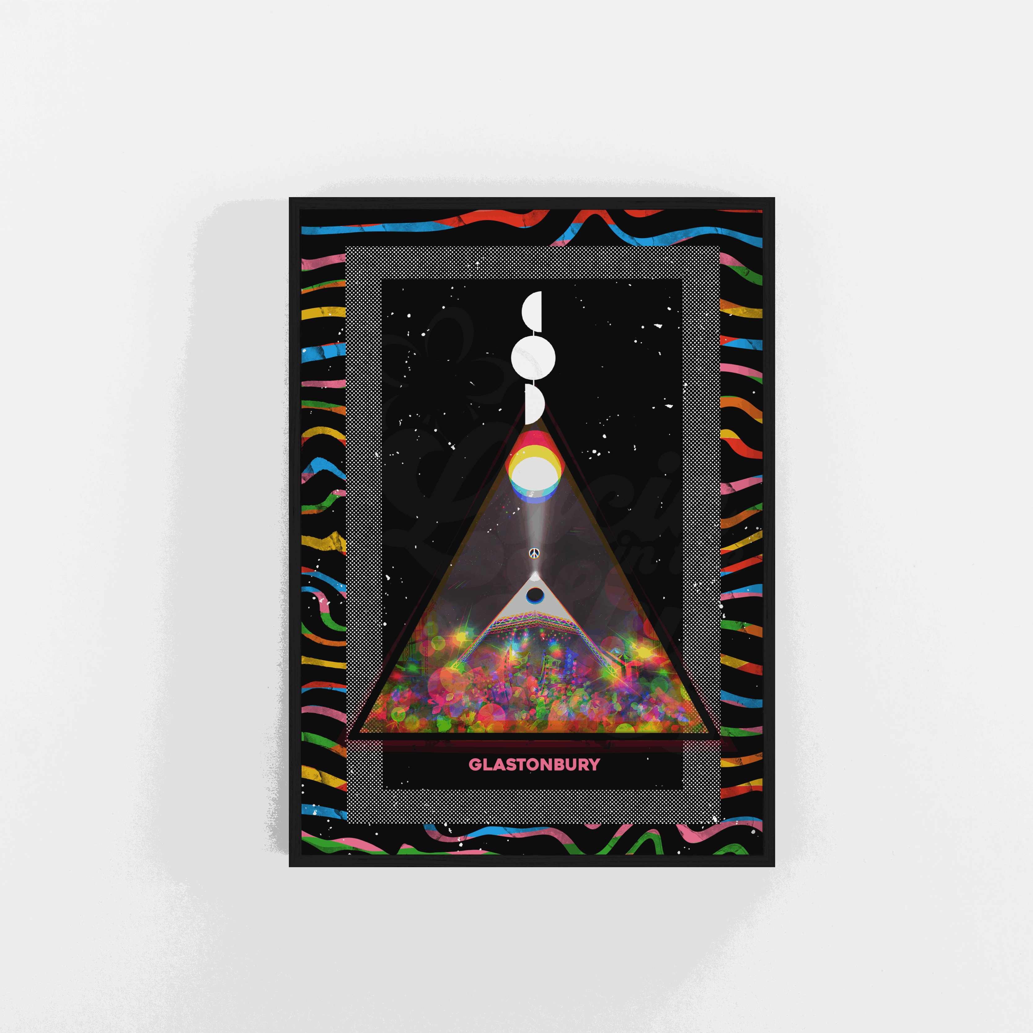 Glastonbury Pyramid Stage Worthy Farm Art Print