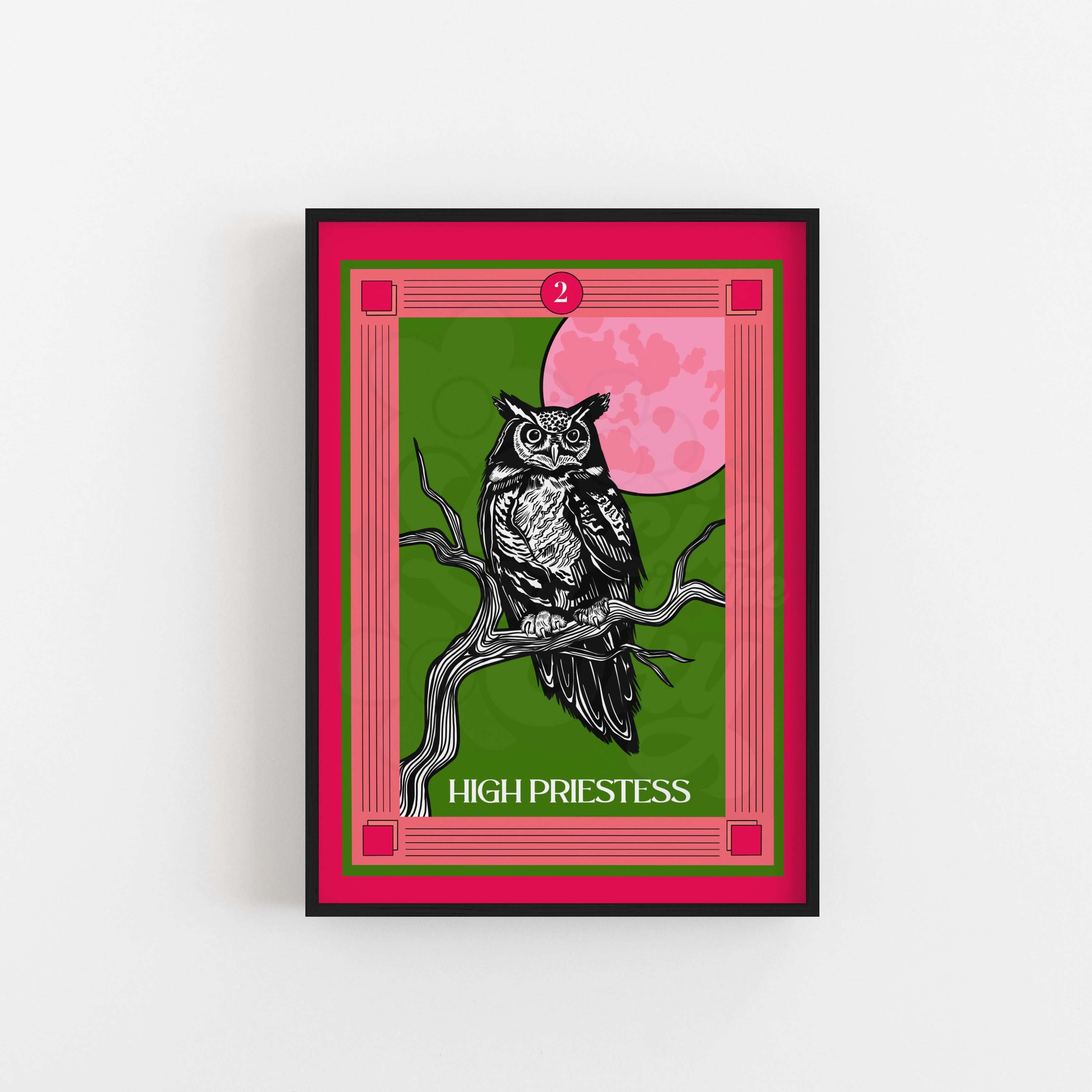 The High Priestess Tarot Card - 3 colour options
