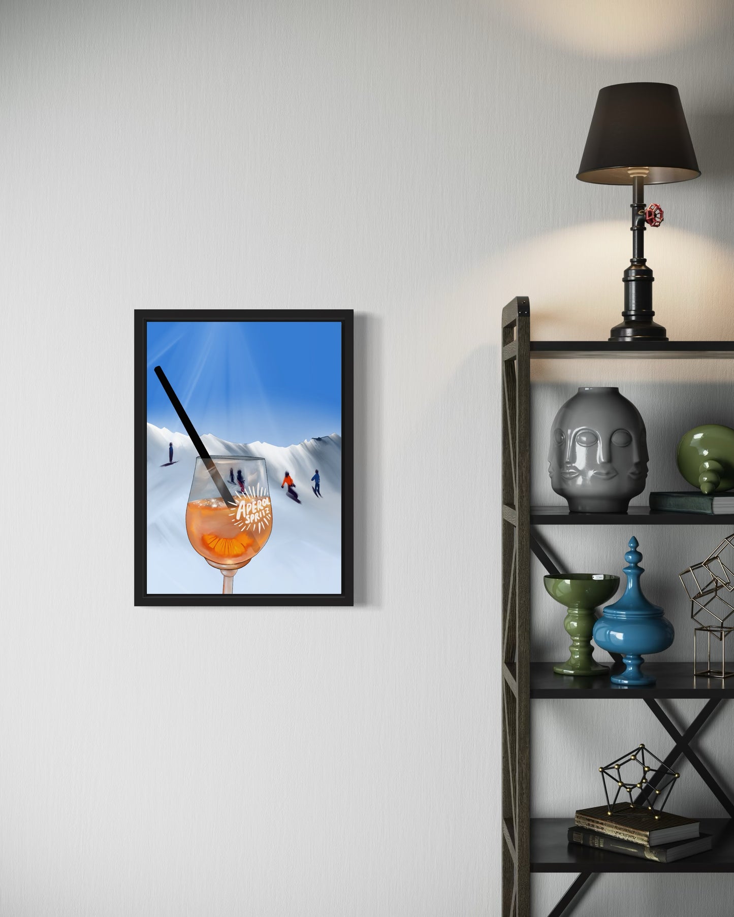 Aperol Spritz Cocktail Drink Art Print Après Ski Slopes Poster