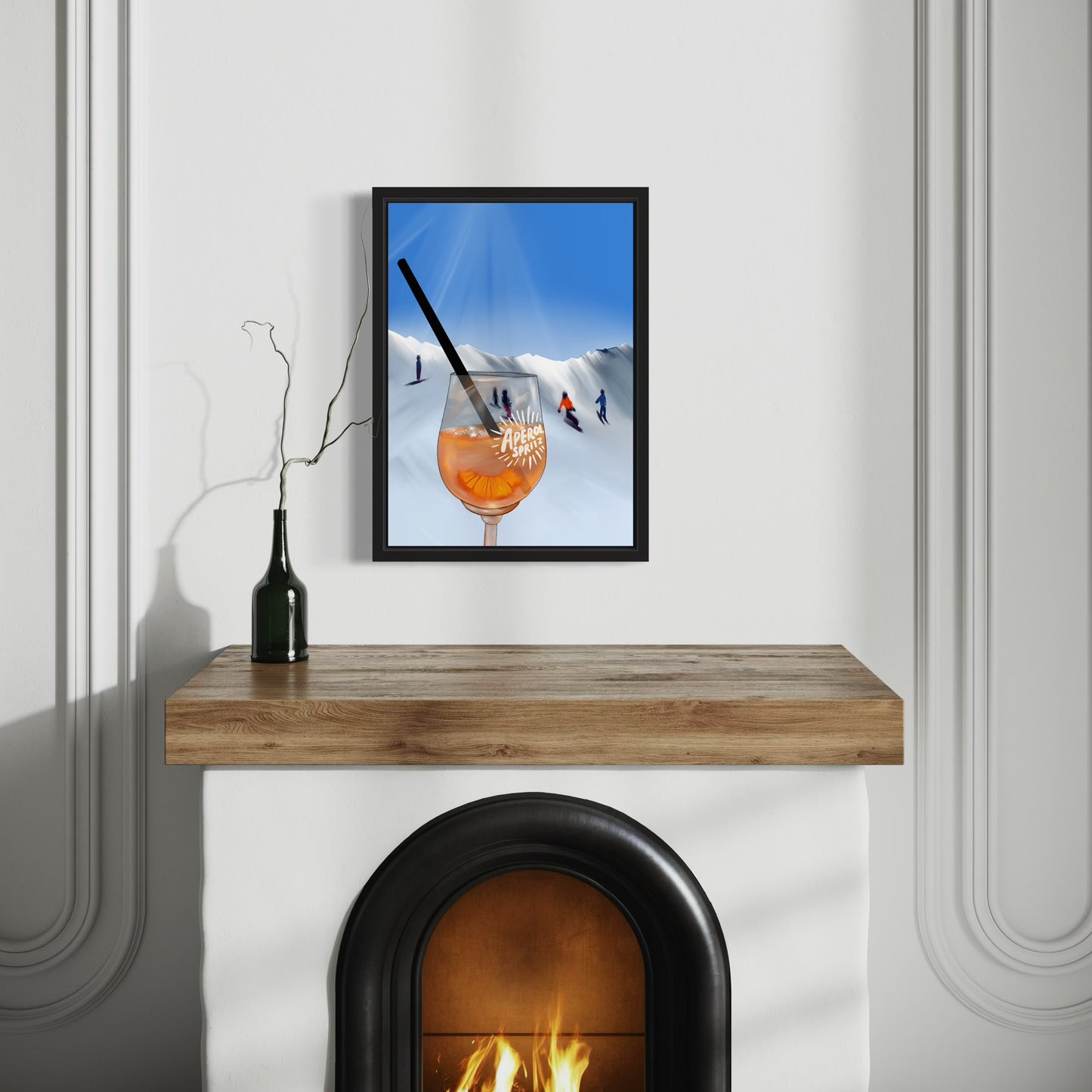 Aperol Spritz Cocktail Drink Art Print Après Ski Slopes Poster