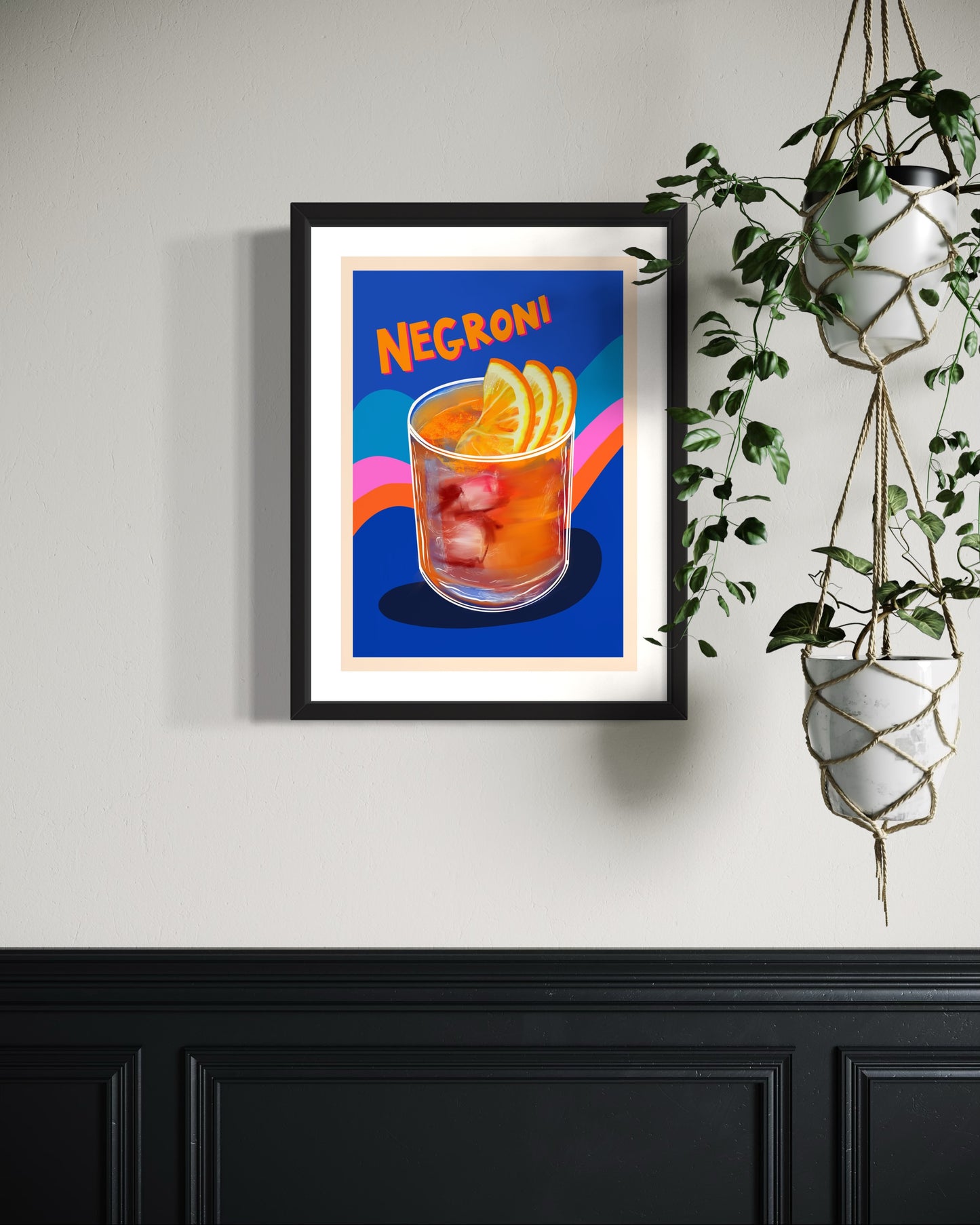 Negroni Cocktail Art Print