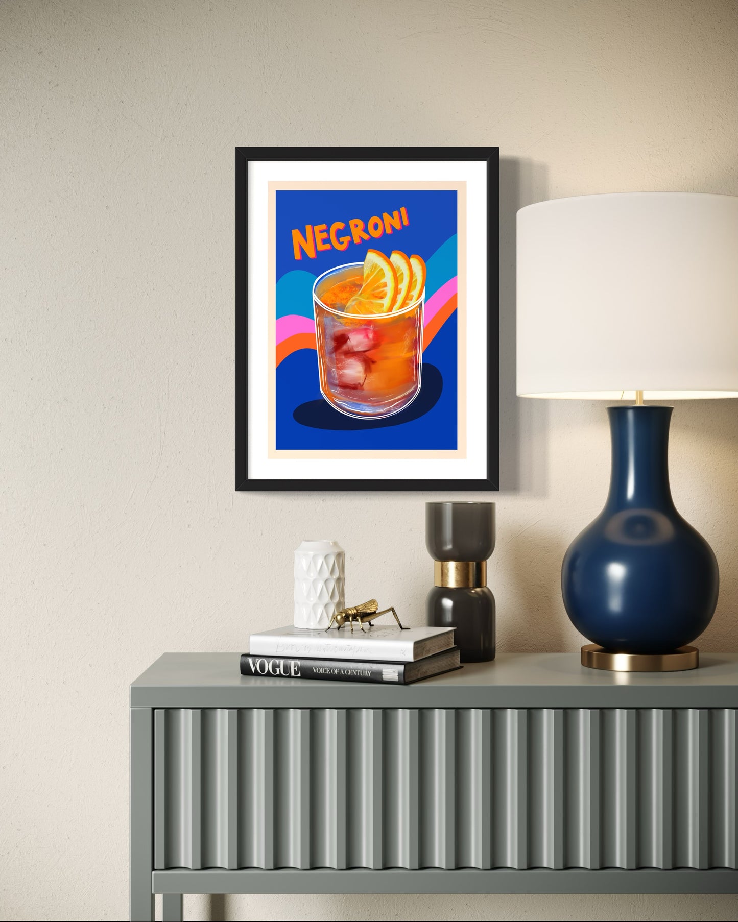 Negroni Cocktail Art Print