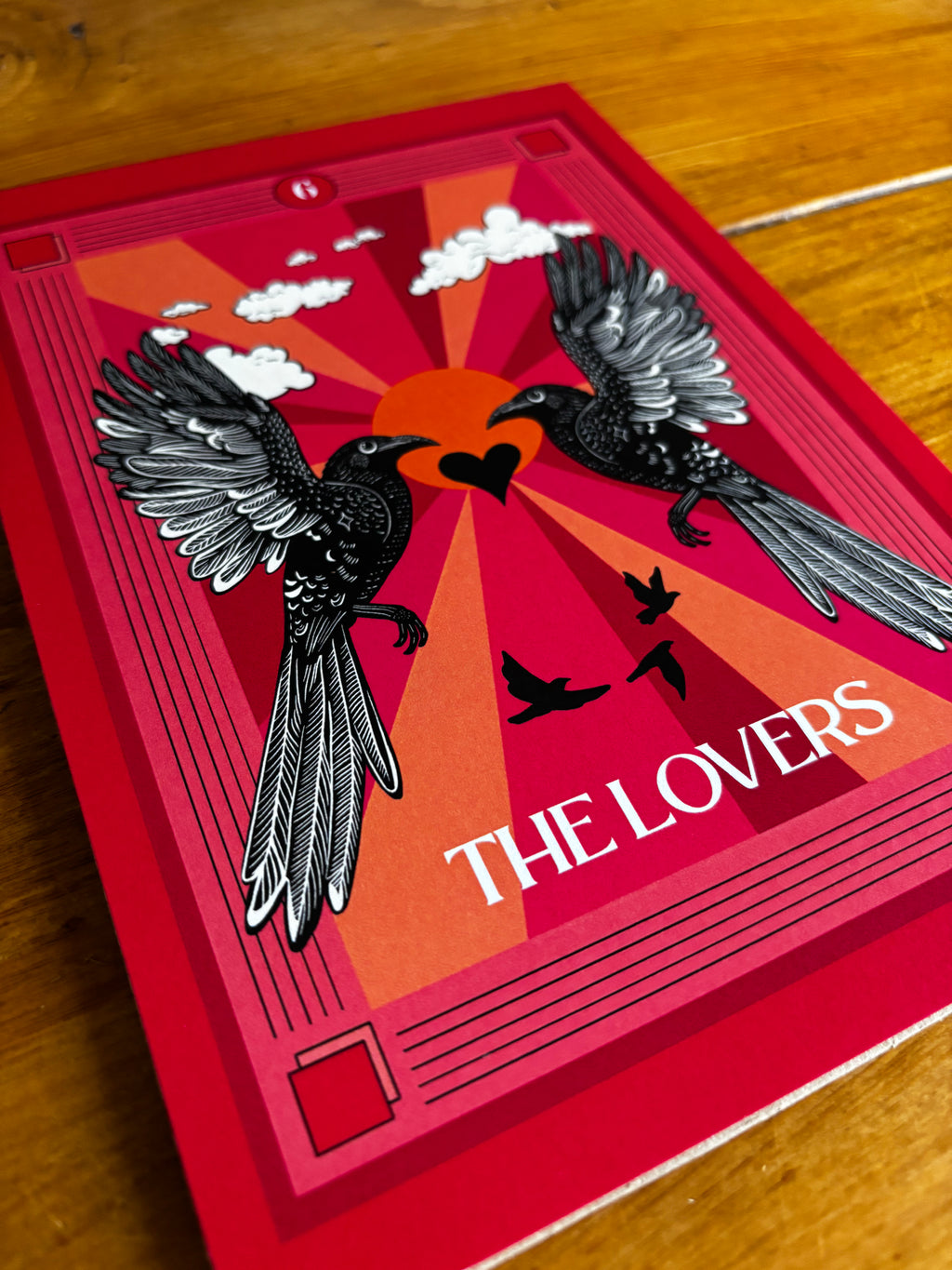 The Lovers Tarot Card Art Print - 3 colour options