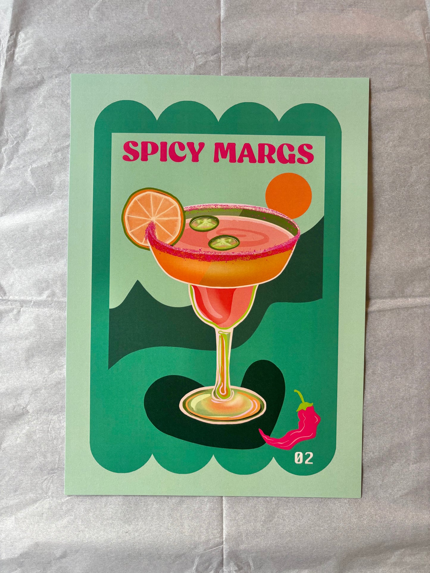 Spicy Margarita cocktail art print