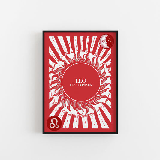 Leo Star Sign Art Print