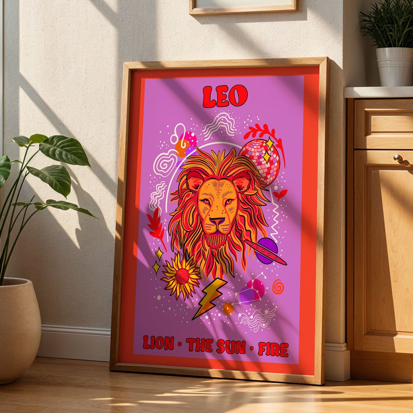 Leo Star Sign Art Print