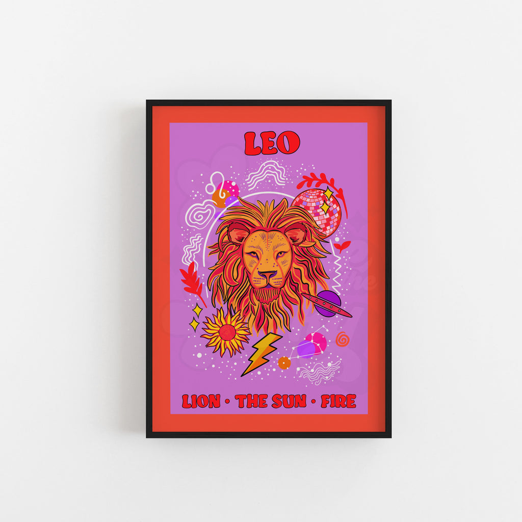 Leo Star Sign Art Print