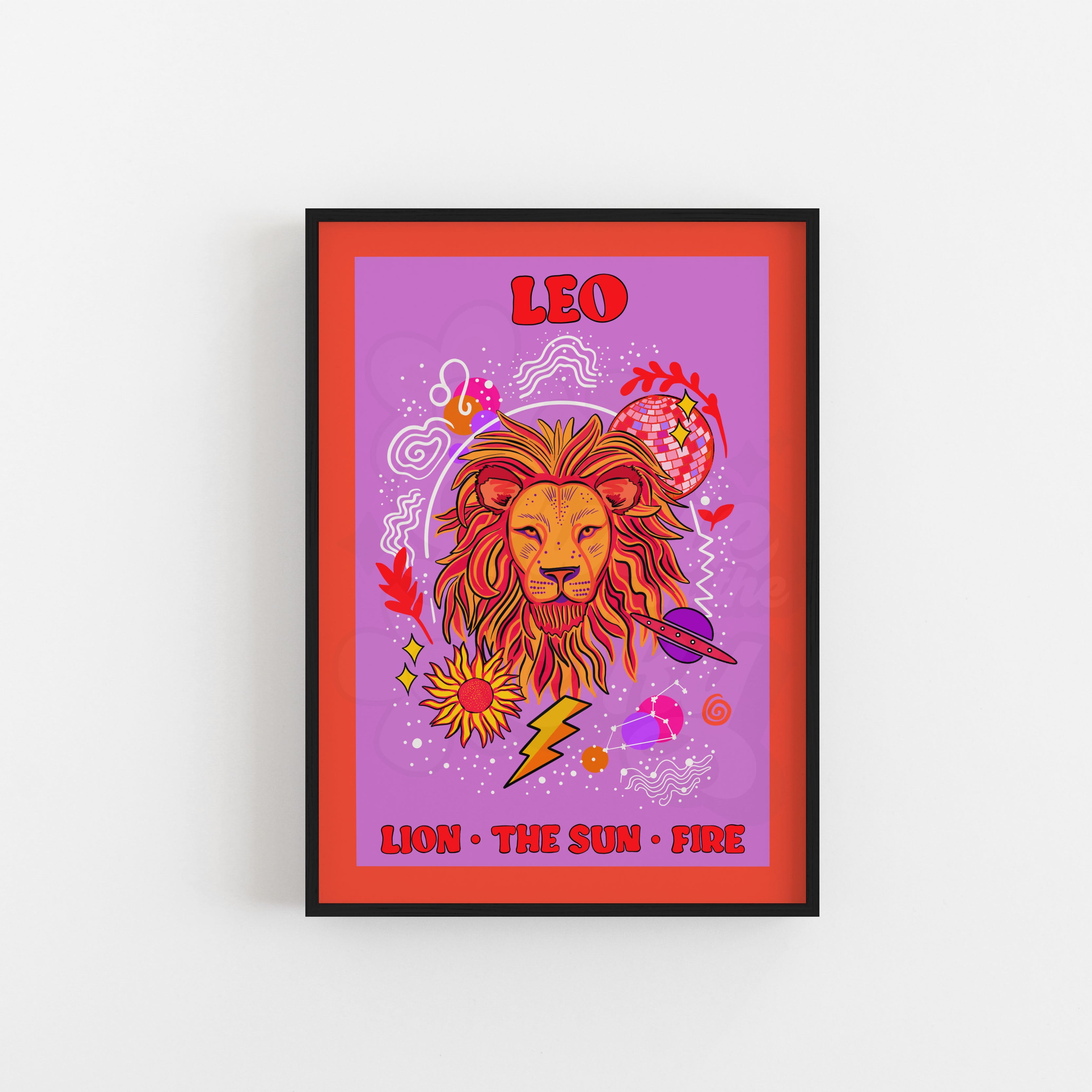 Leo Star Sign Art Print