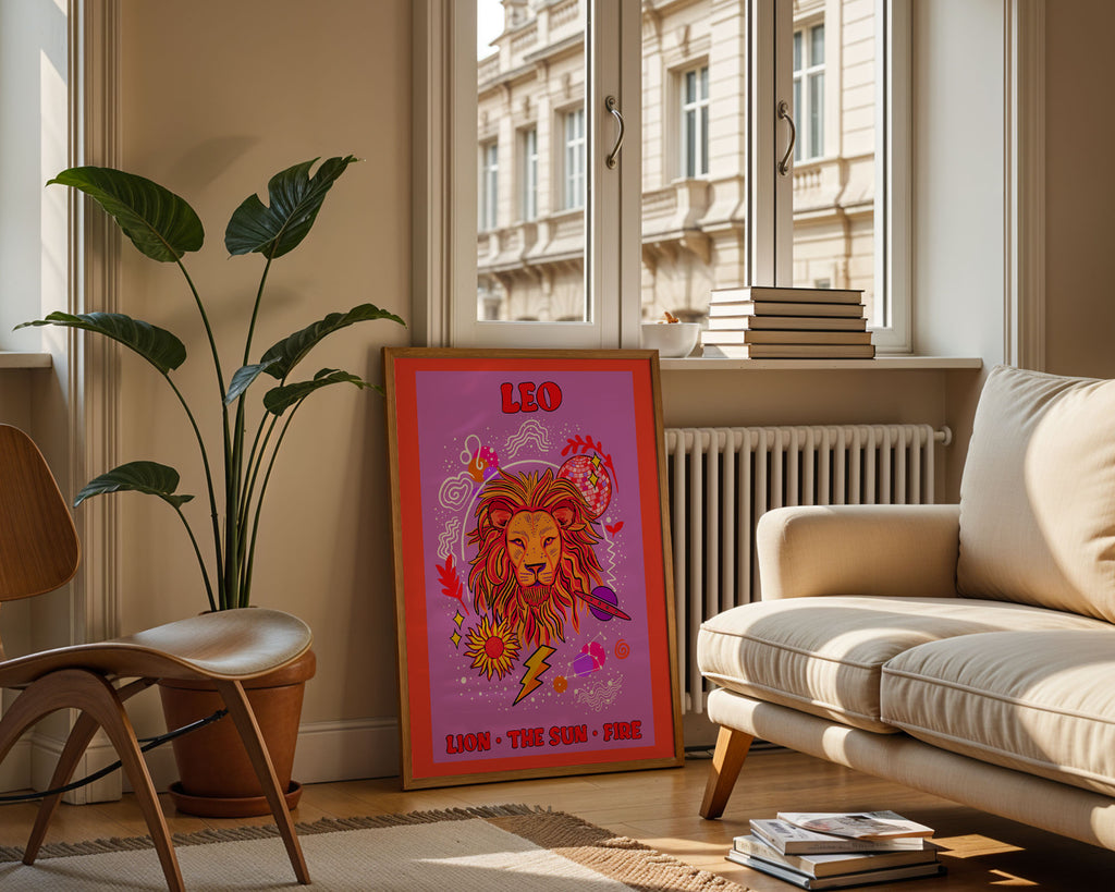 Leo Star Sign Art Print