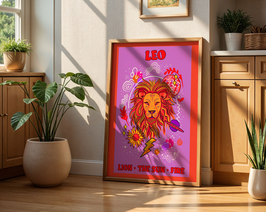 Leo Star Sign Art Print