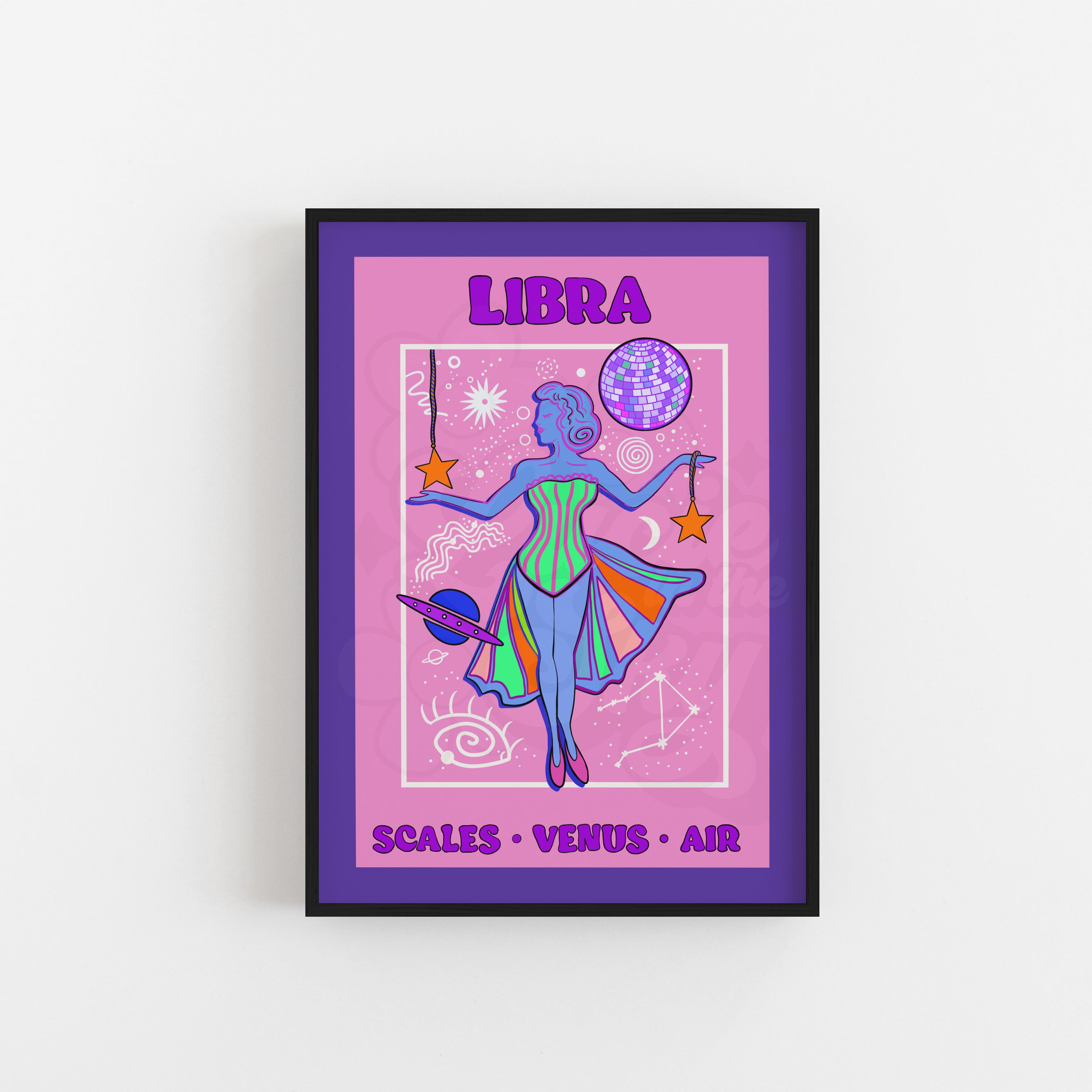 Libra Star Sign Art Print