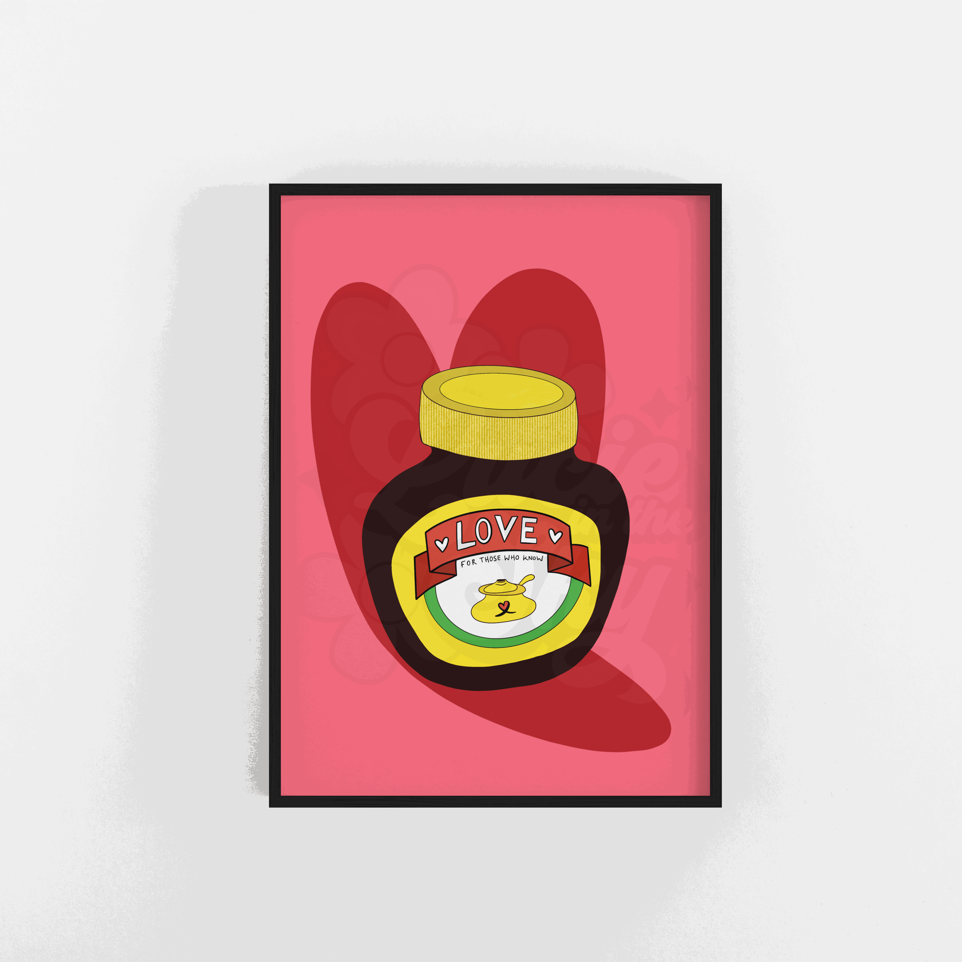 Marmite Love Art Print for Kitchen