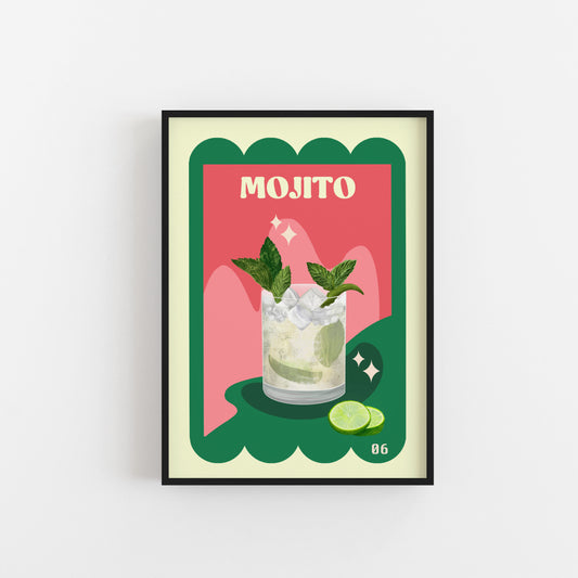 Mojito cocktail art print