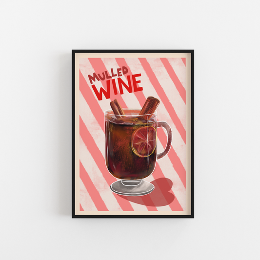 Mulled Wine Festive Art Print