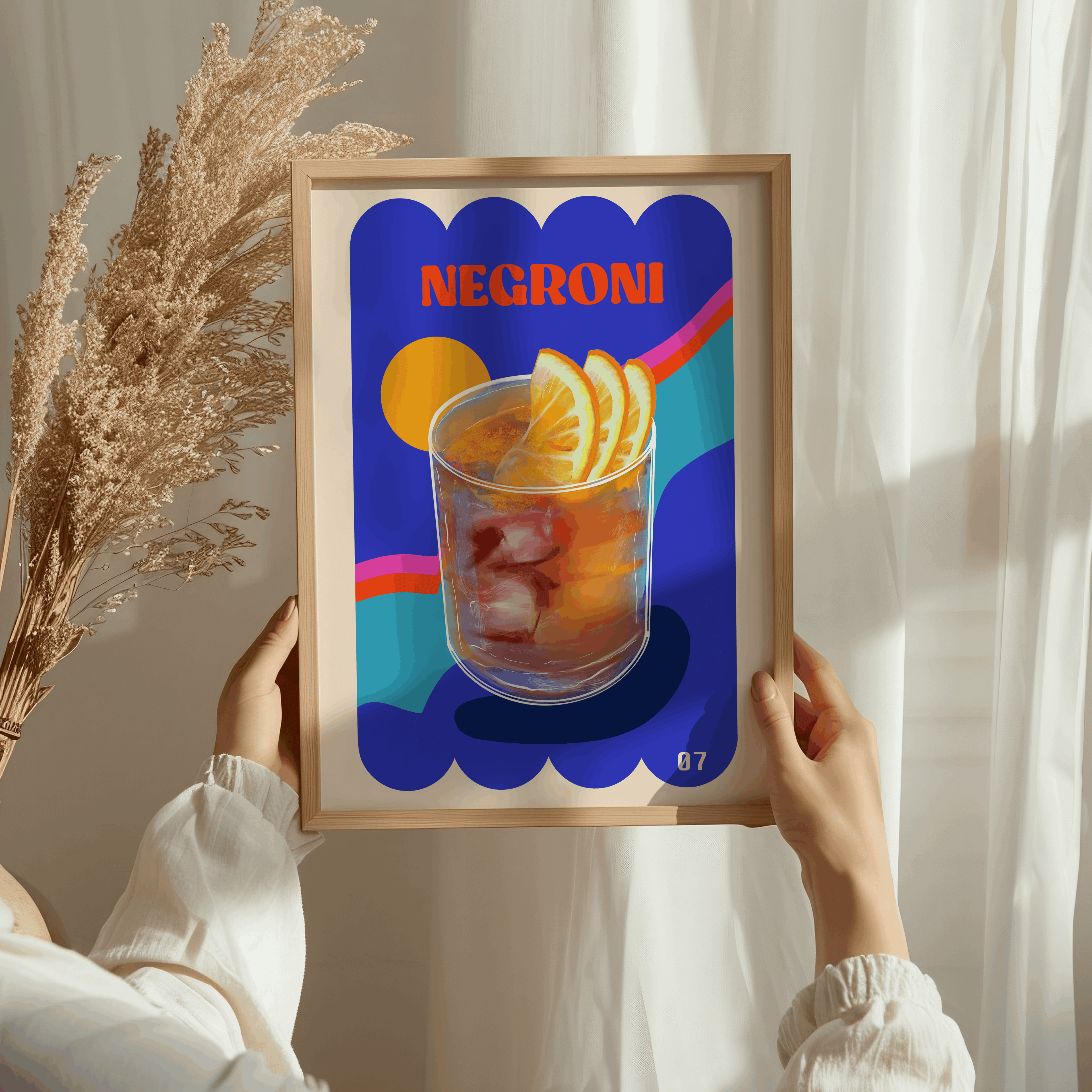 Negroni Cocktail Art Print