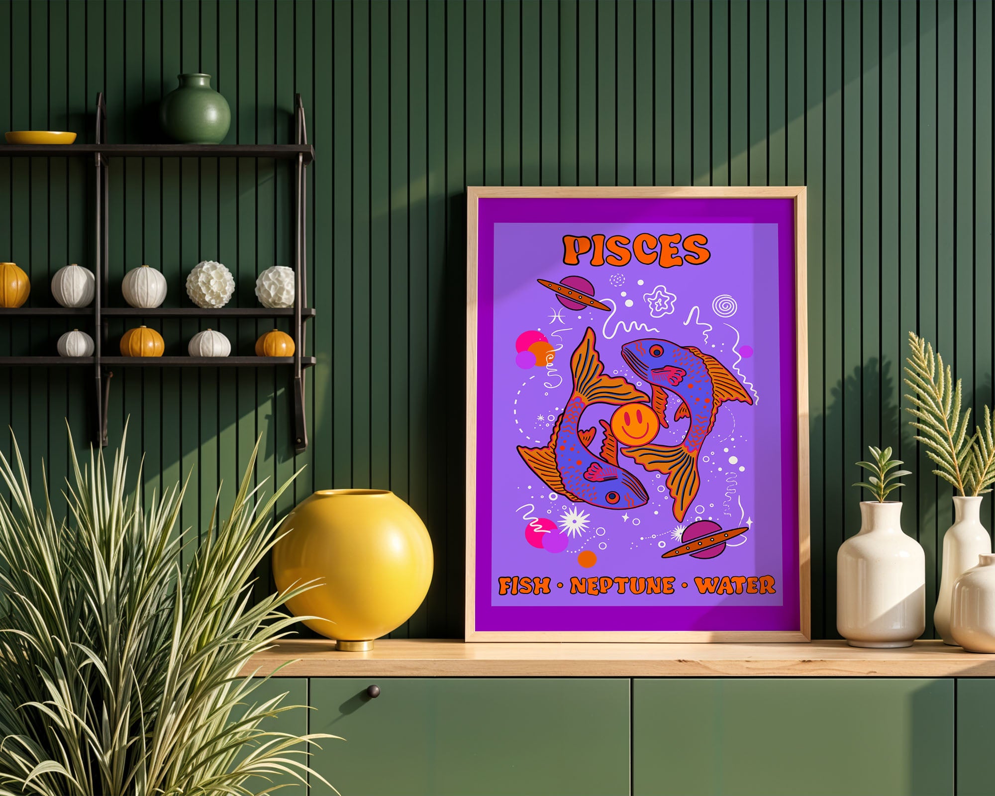 Pisces Star Sign Art Print