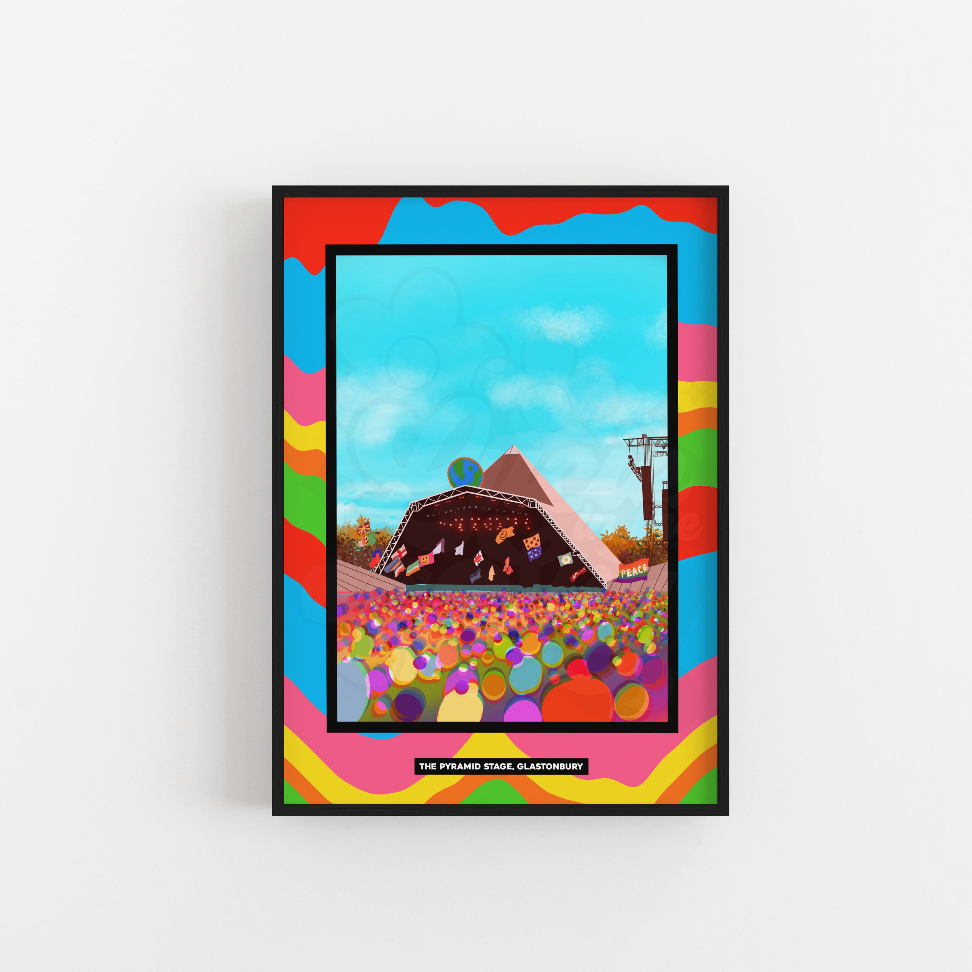 The Pyramid Stage Glastonbury Worth Farm Art Print