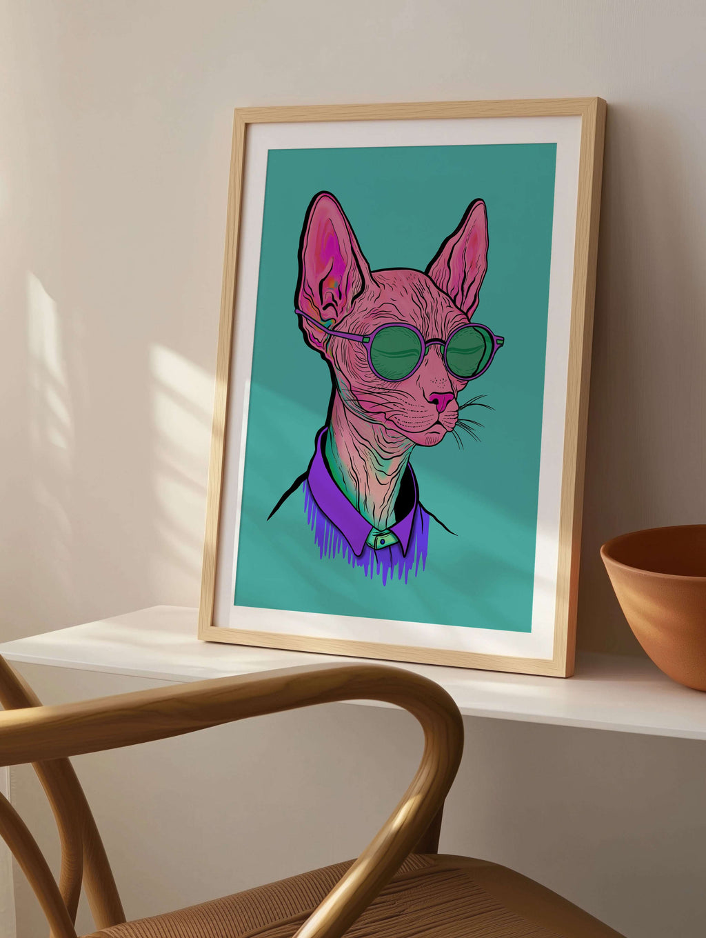 Sphynx Cat Illustration print
