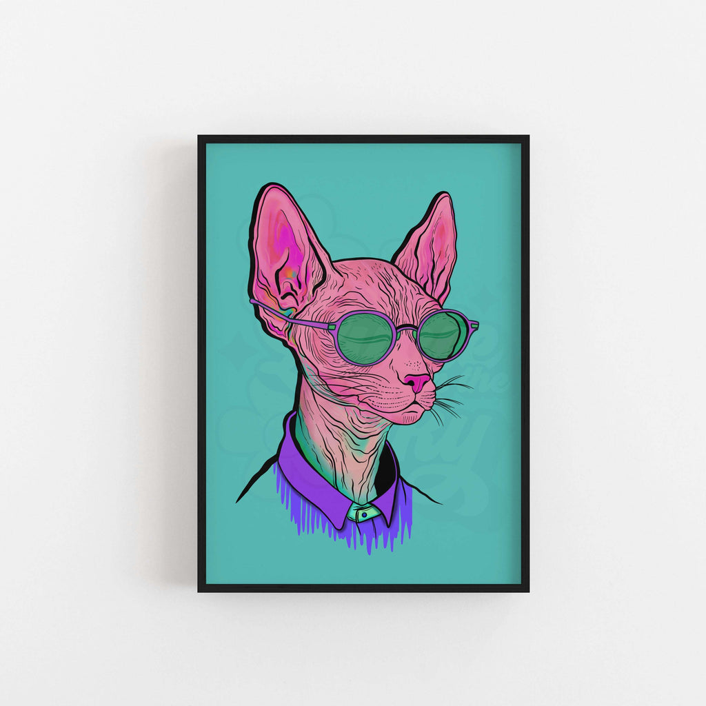 Sphynx Cat Illustration print