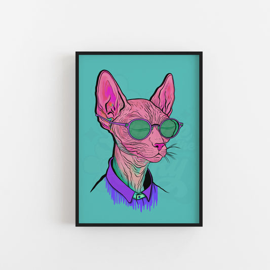 Sphynx Cat Illustration print