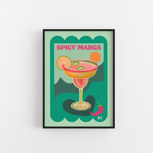 Spicy Margarita cocktail art print