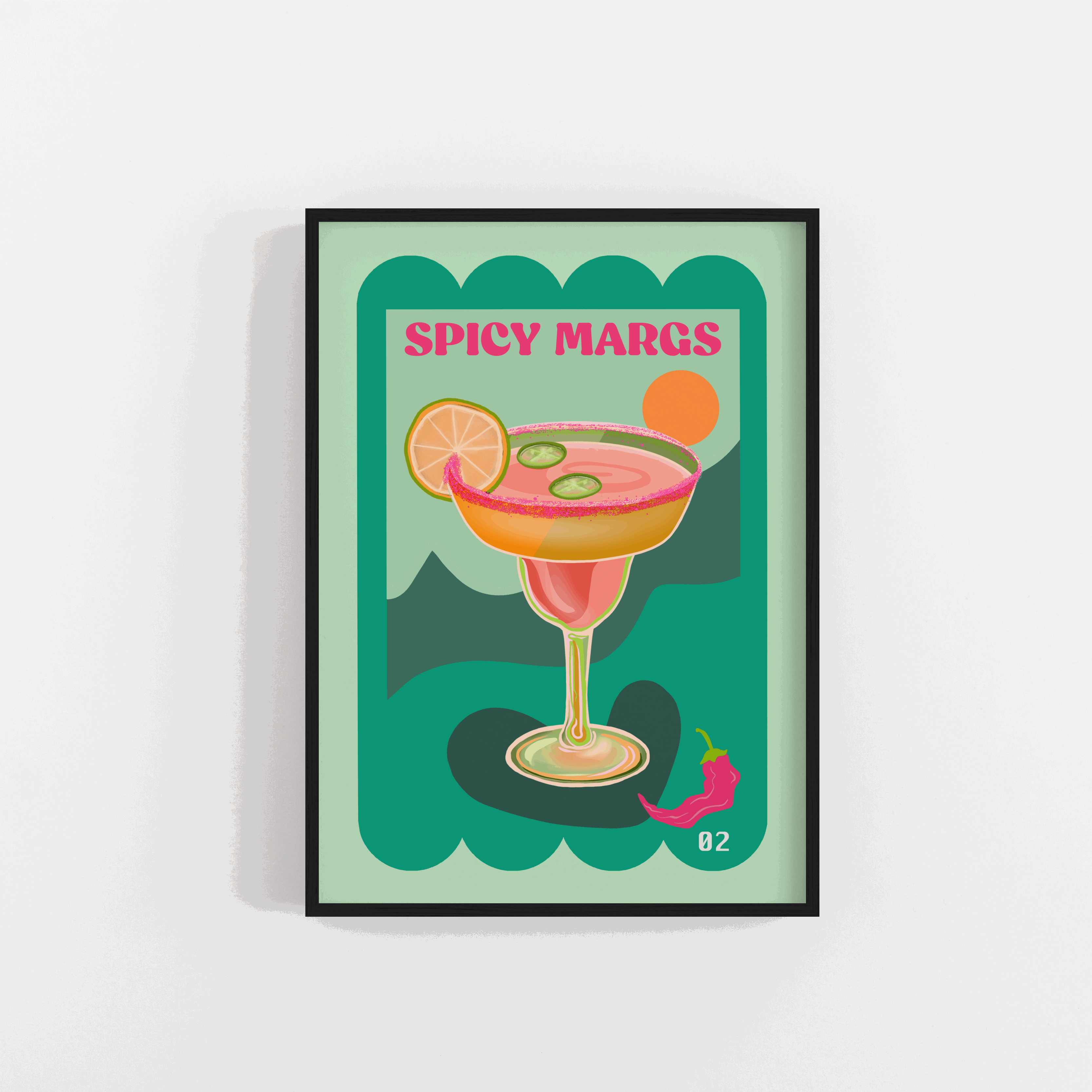 Spicy Margarita cocktail art print