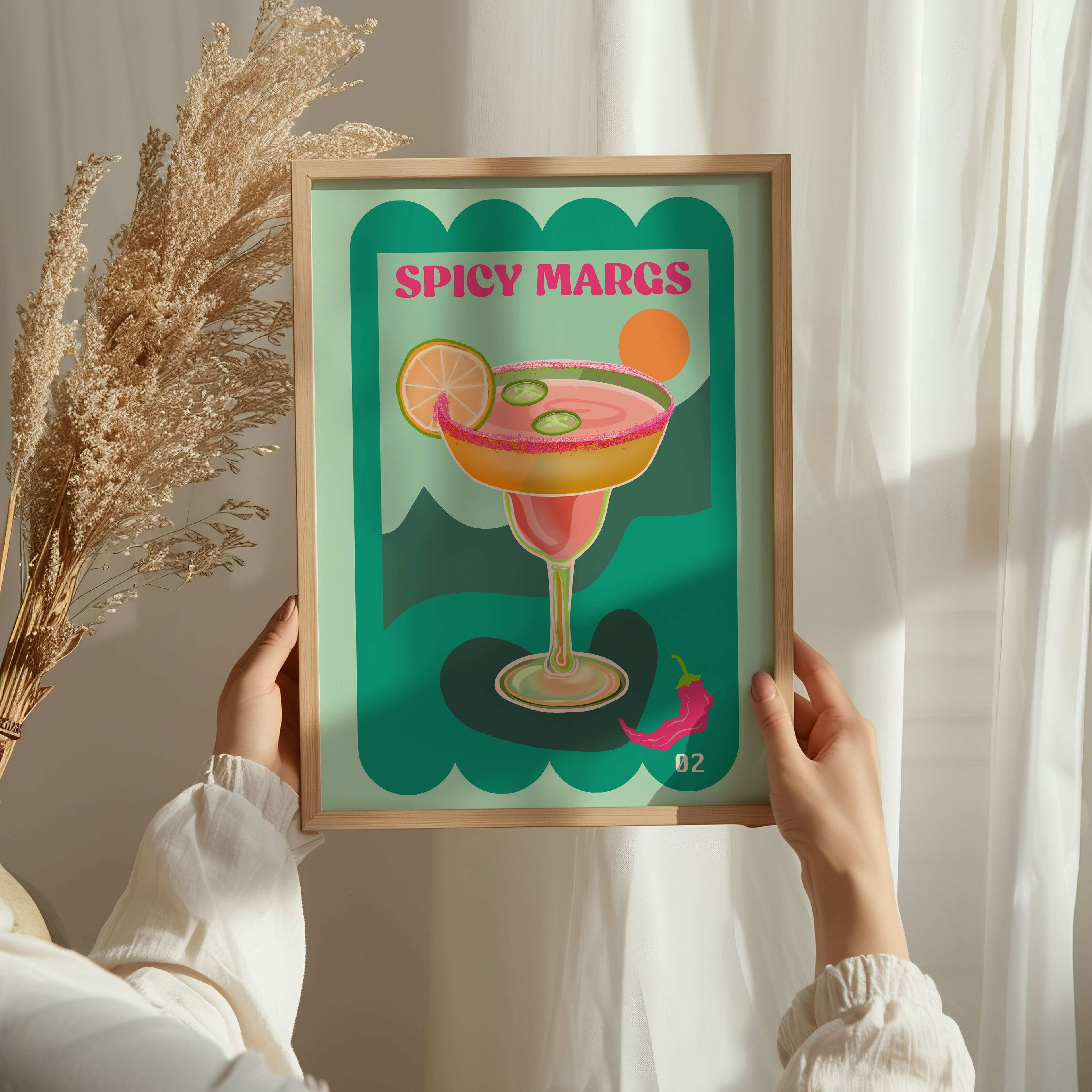 Spicy Margarita cocktail art print
