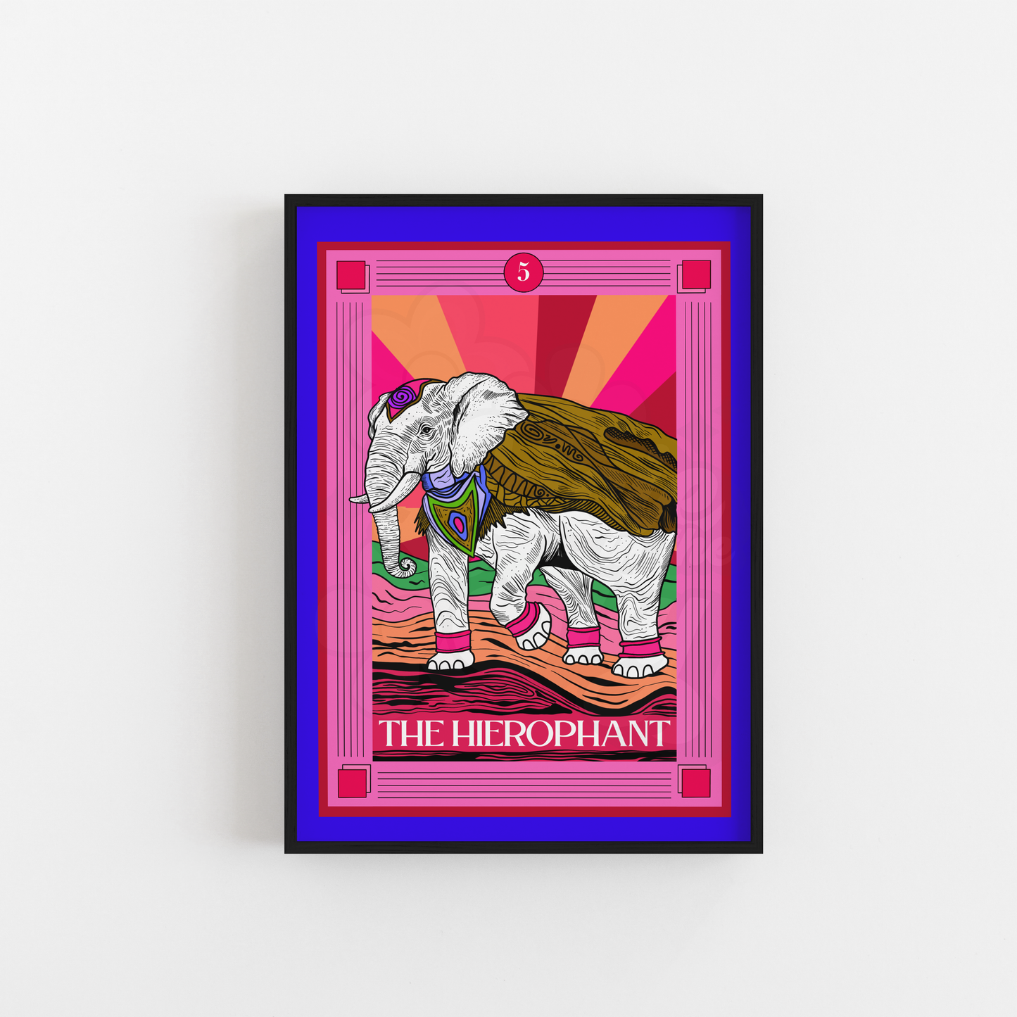 The Hierophant Tarot Card Art Print  - 3 colour options