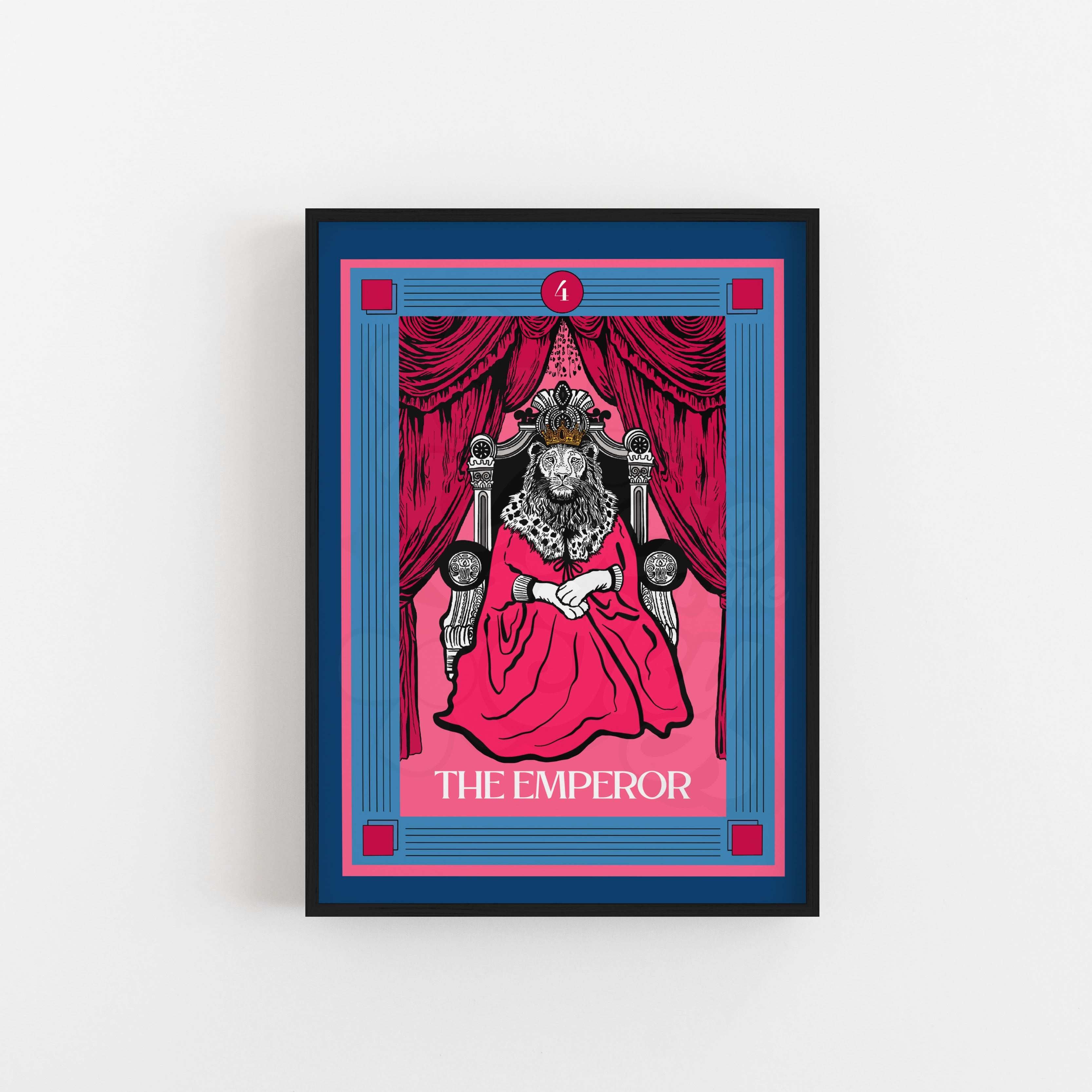 The Emperor Tarot Card Art Print  - 3 colour options