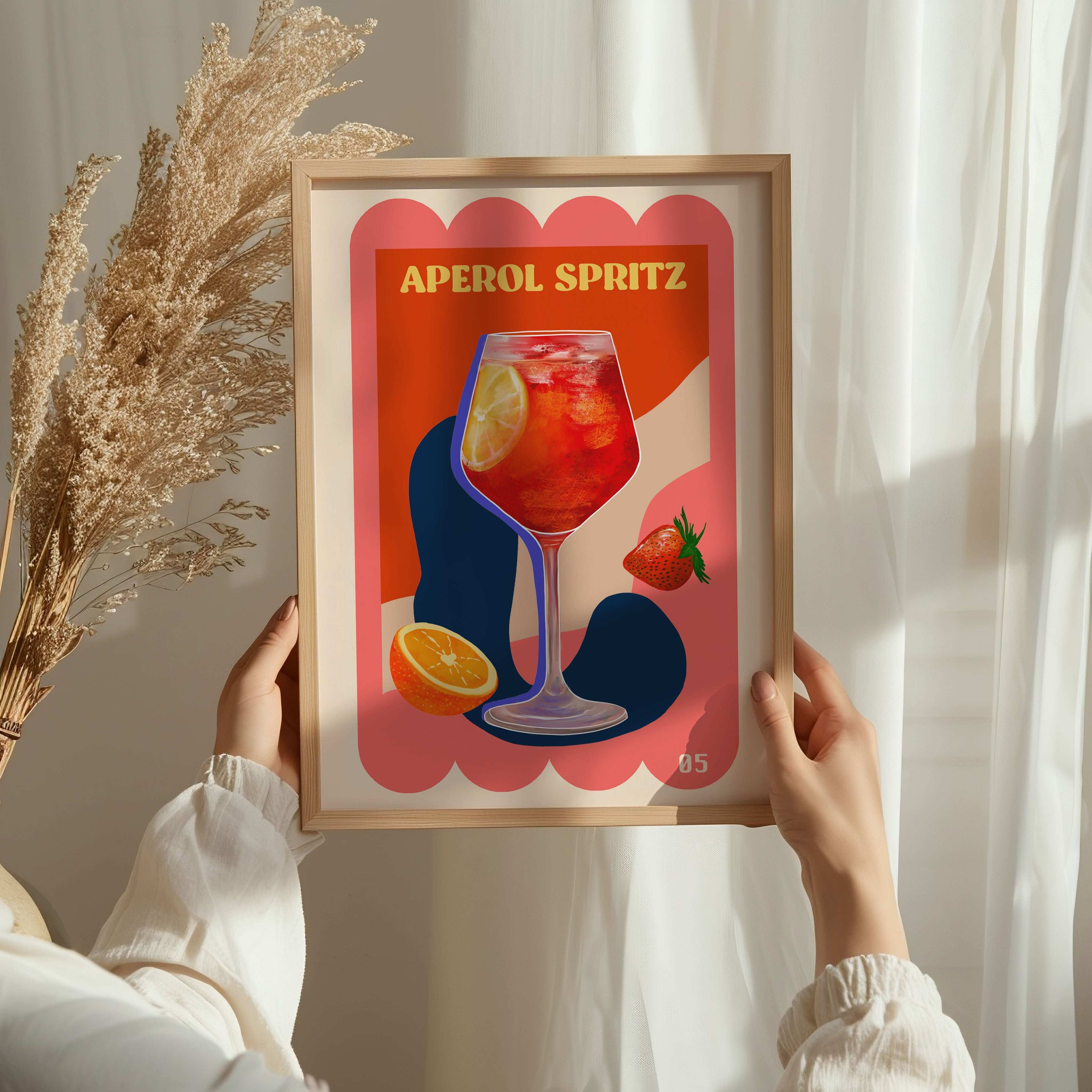Aperol Spritz Cocktail Art Print