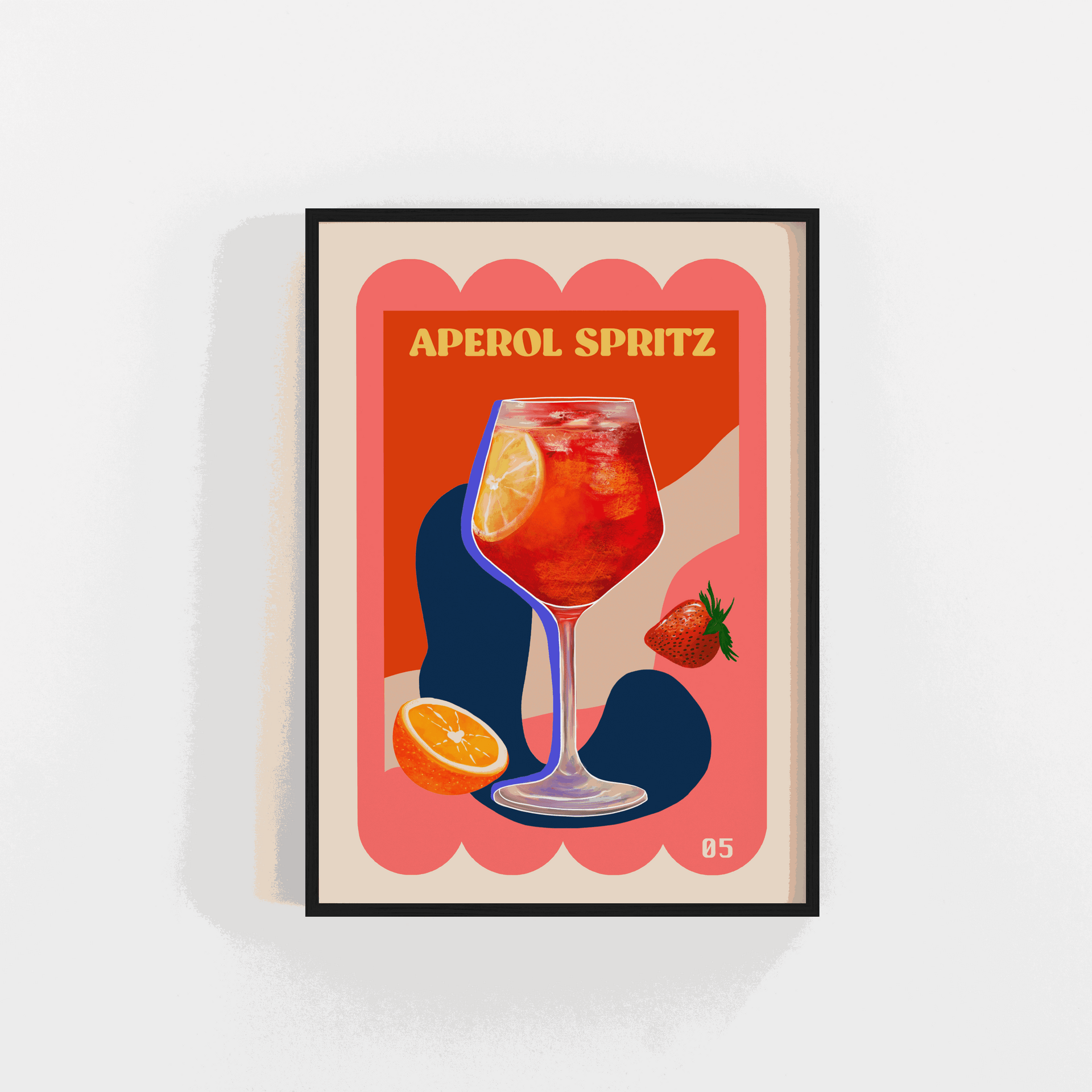 Aperol Spritz Cocktail Art Print – Lucie In The Sky