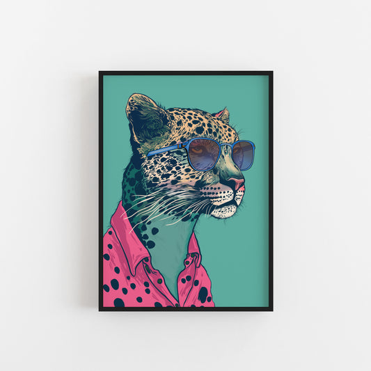 Cool Cheetah Art Print  - 2 Colour options