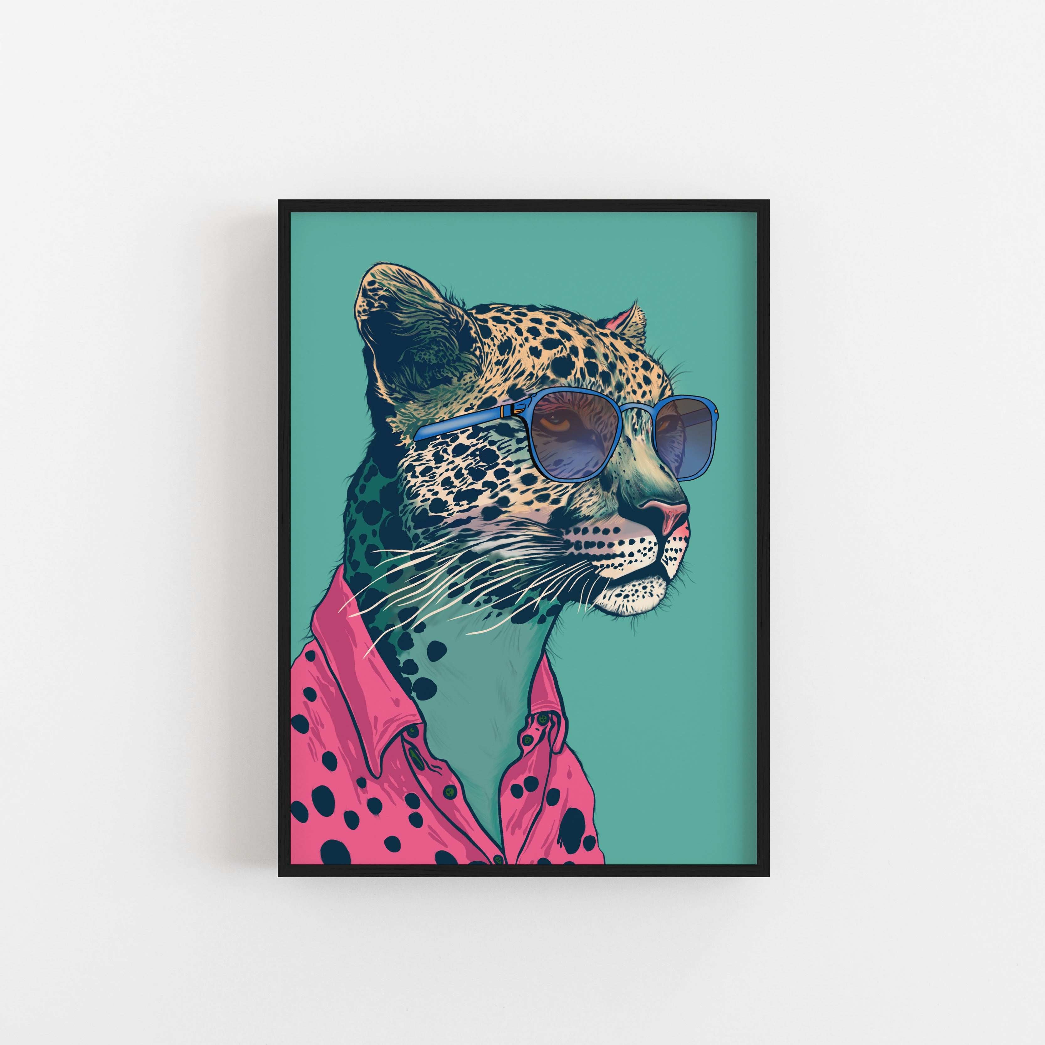 Cool Cheetah Art Print  - 2 Colour options