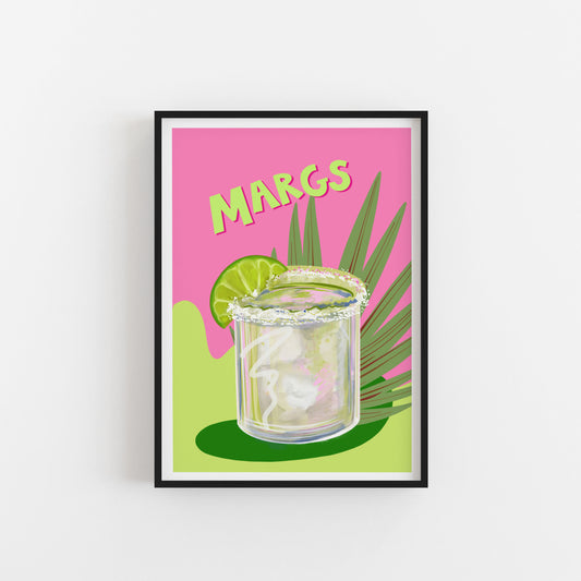 Margarita Margs Cocktail Art Print