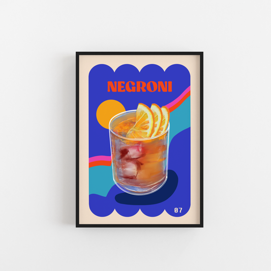 Negroni Cocktail Art Print