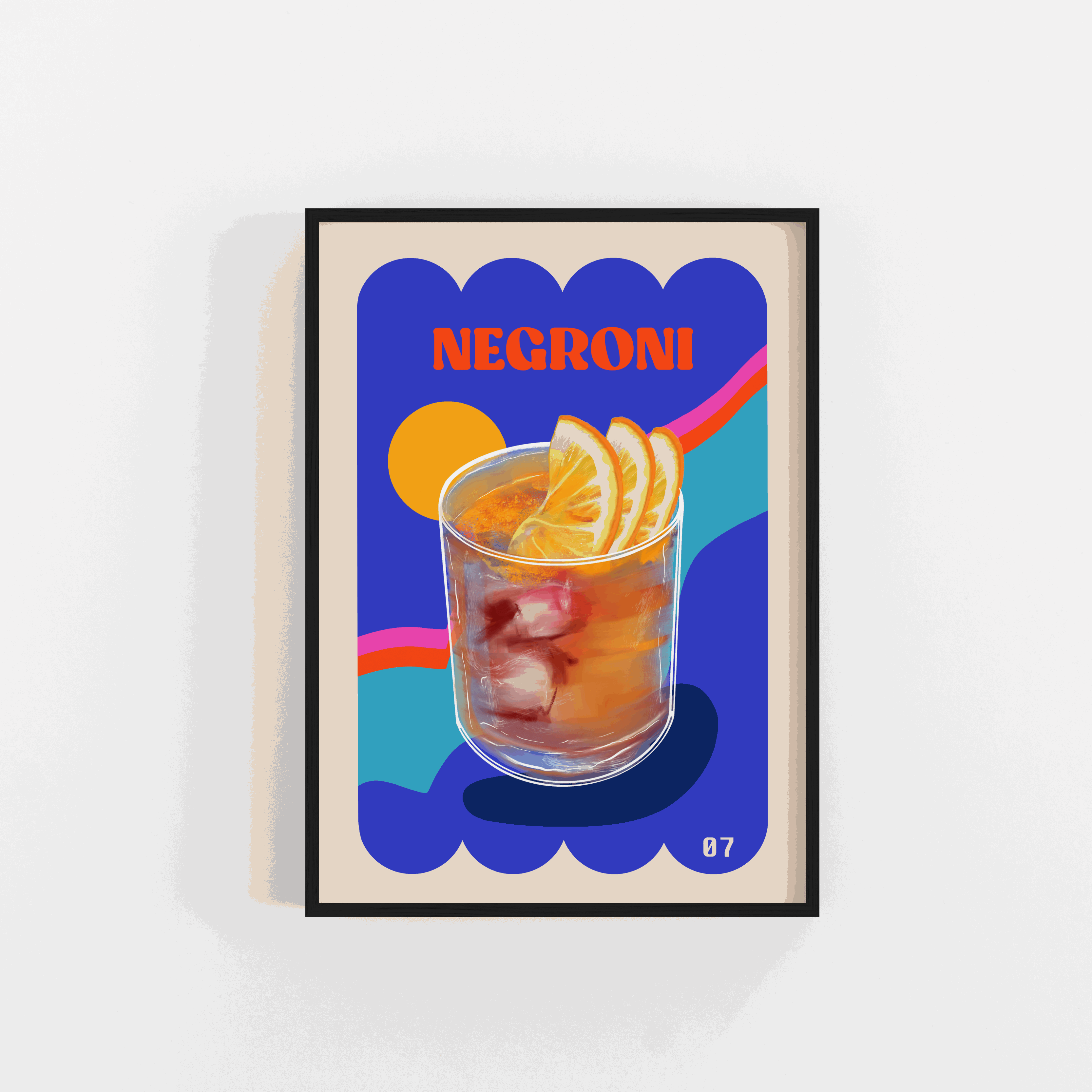 Negroni Cocktail Art Print