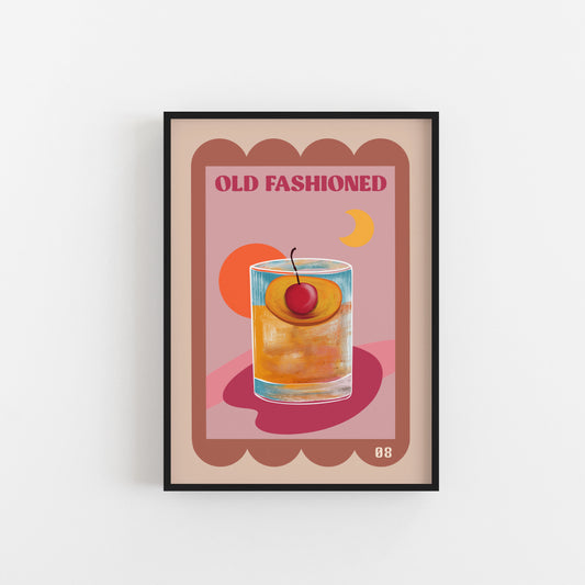 Old Fashioned Cocktail Art Print