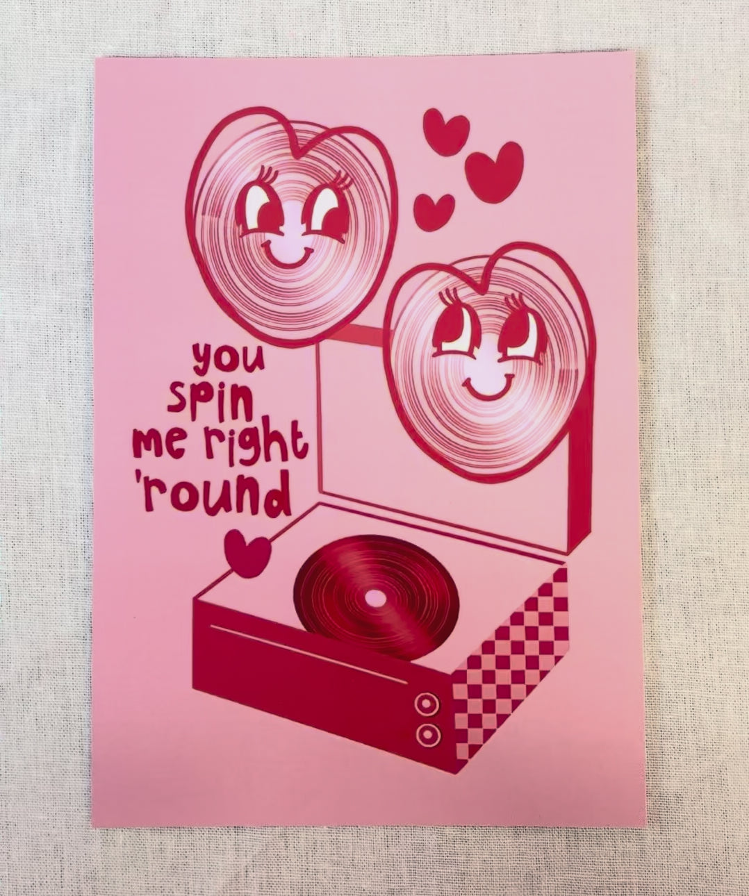 You Spin Me Right Round Record Player Art Print